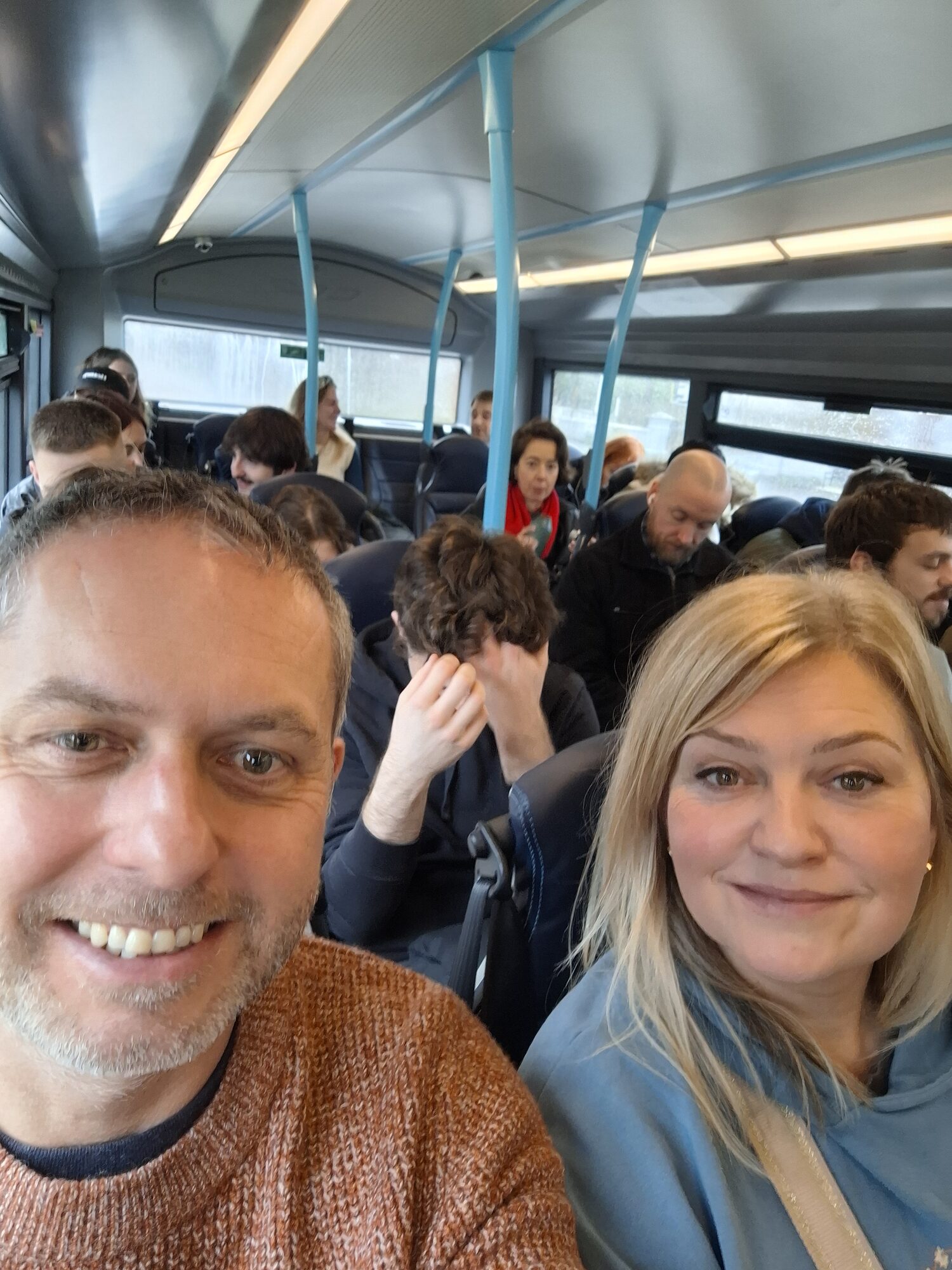 On the airport bus into Belfast