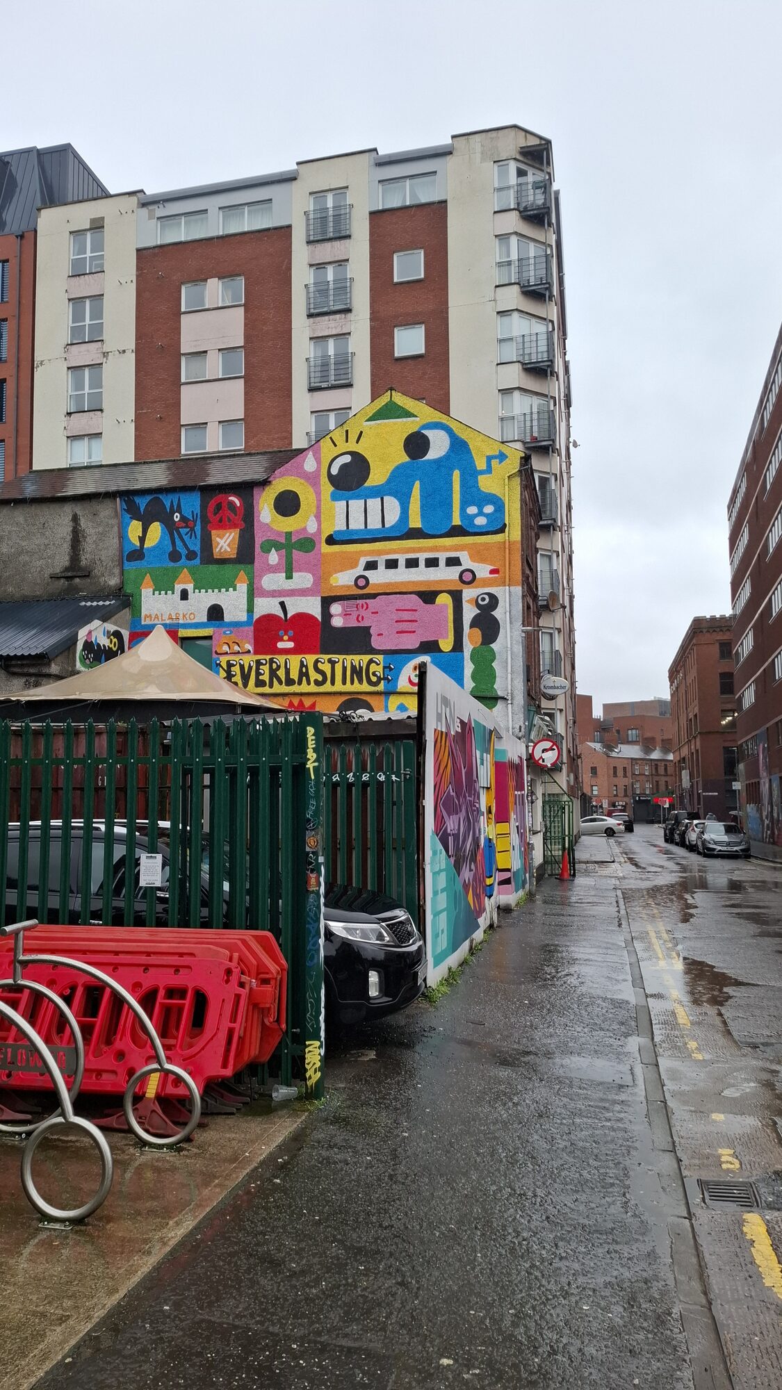 Colourful mural near the Cathedral Quarter