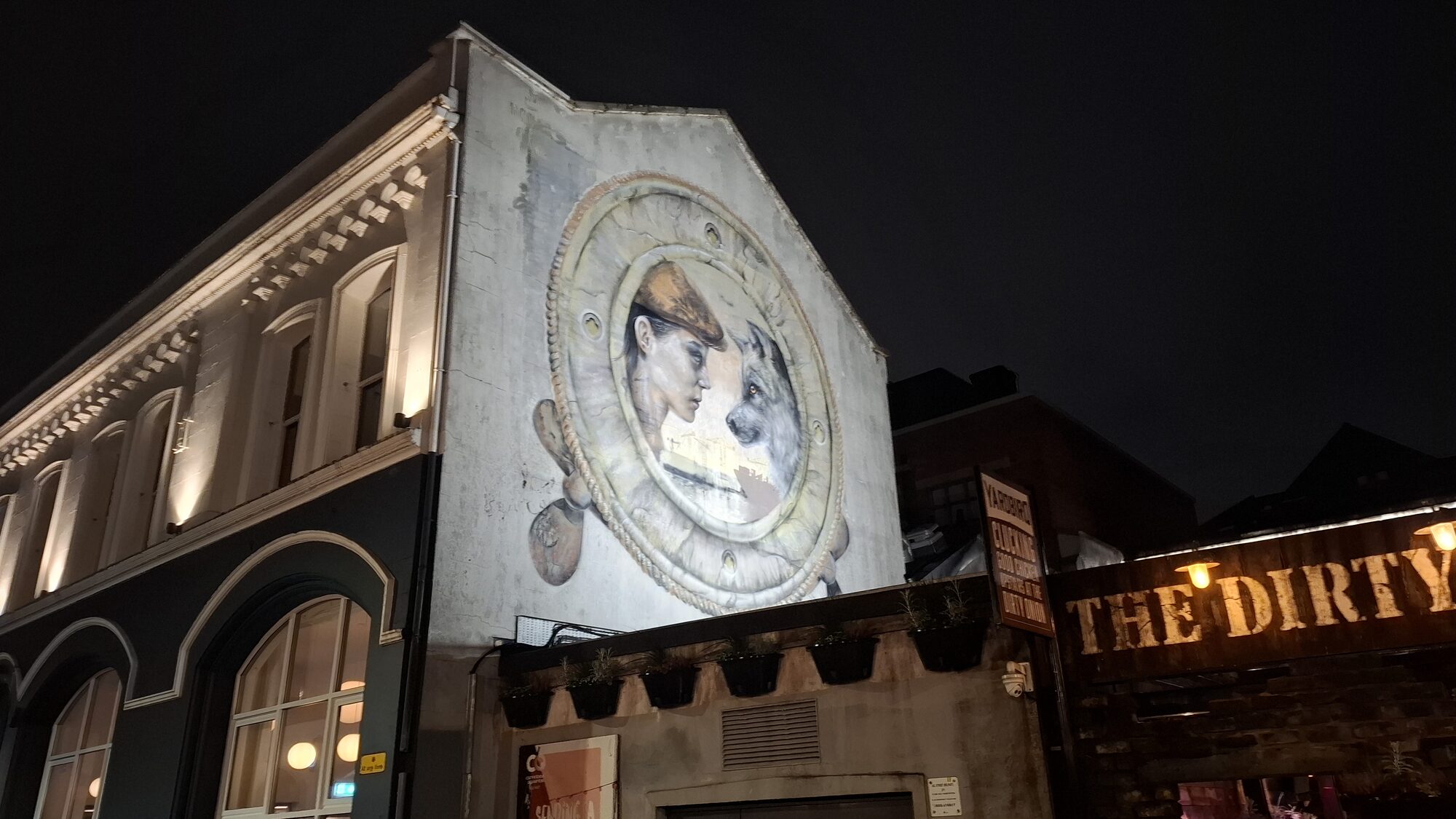 Mural outside The Dirty Onion