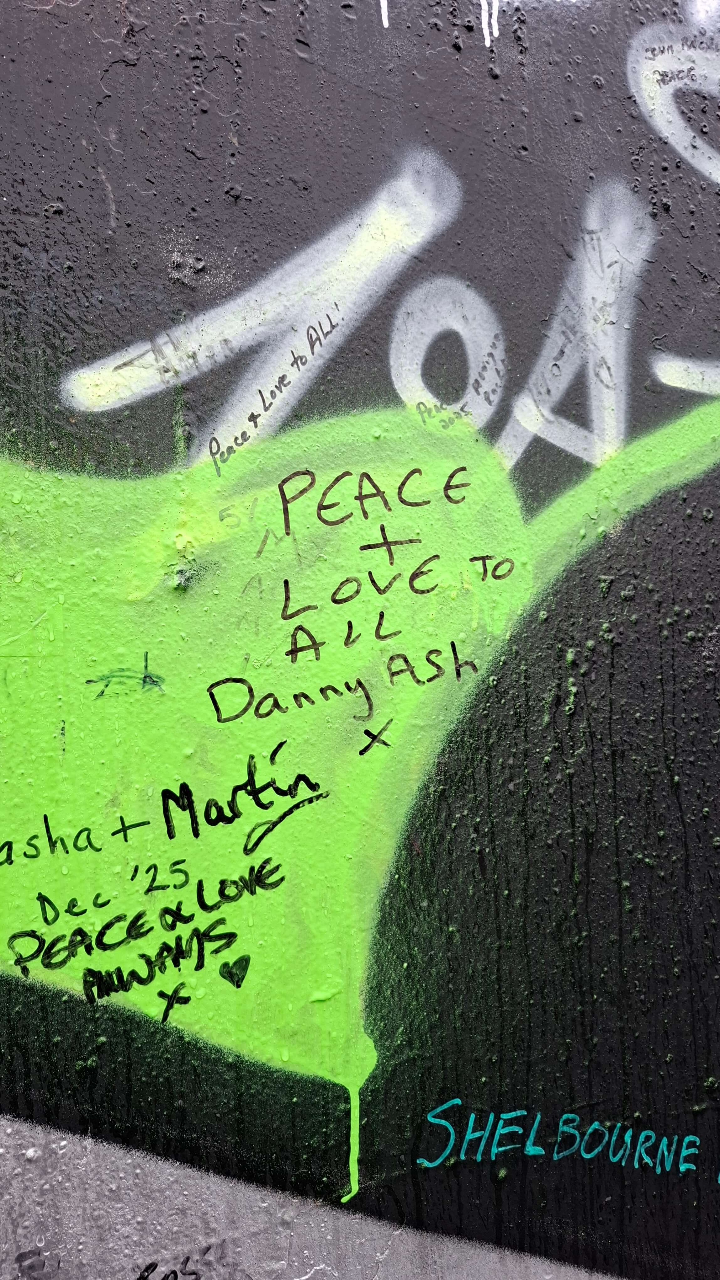 Peace Wall message - Danny Ash