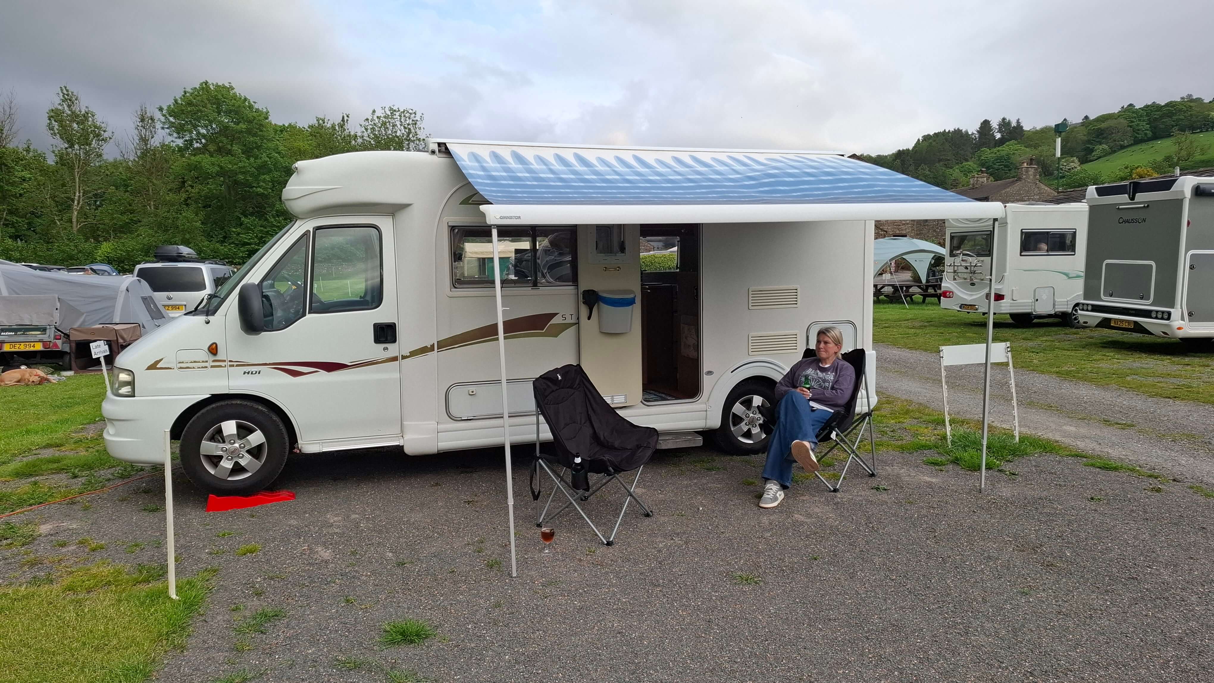 Settling in at High Laning campsite