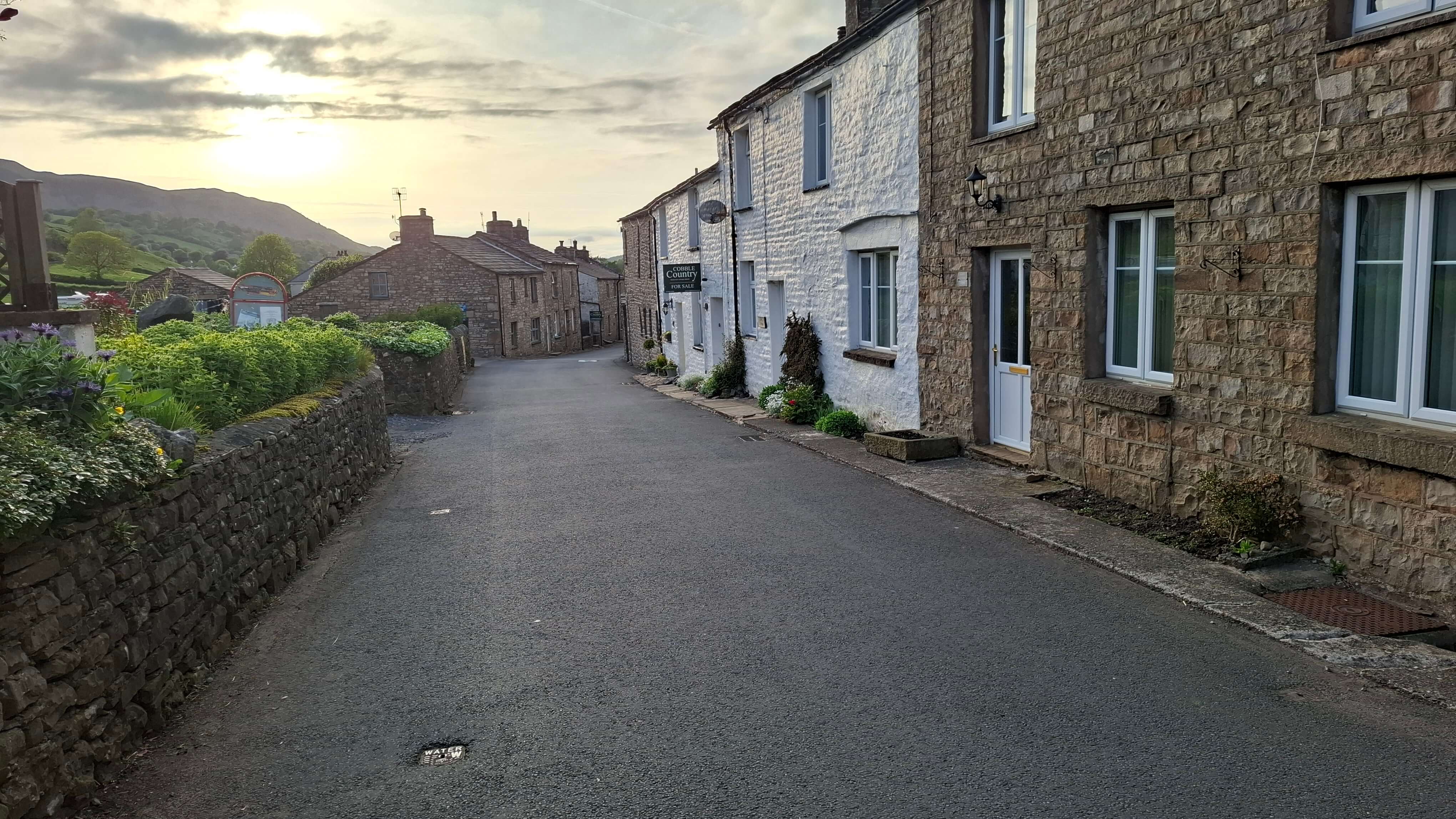 Walking into the village