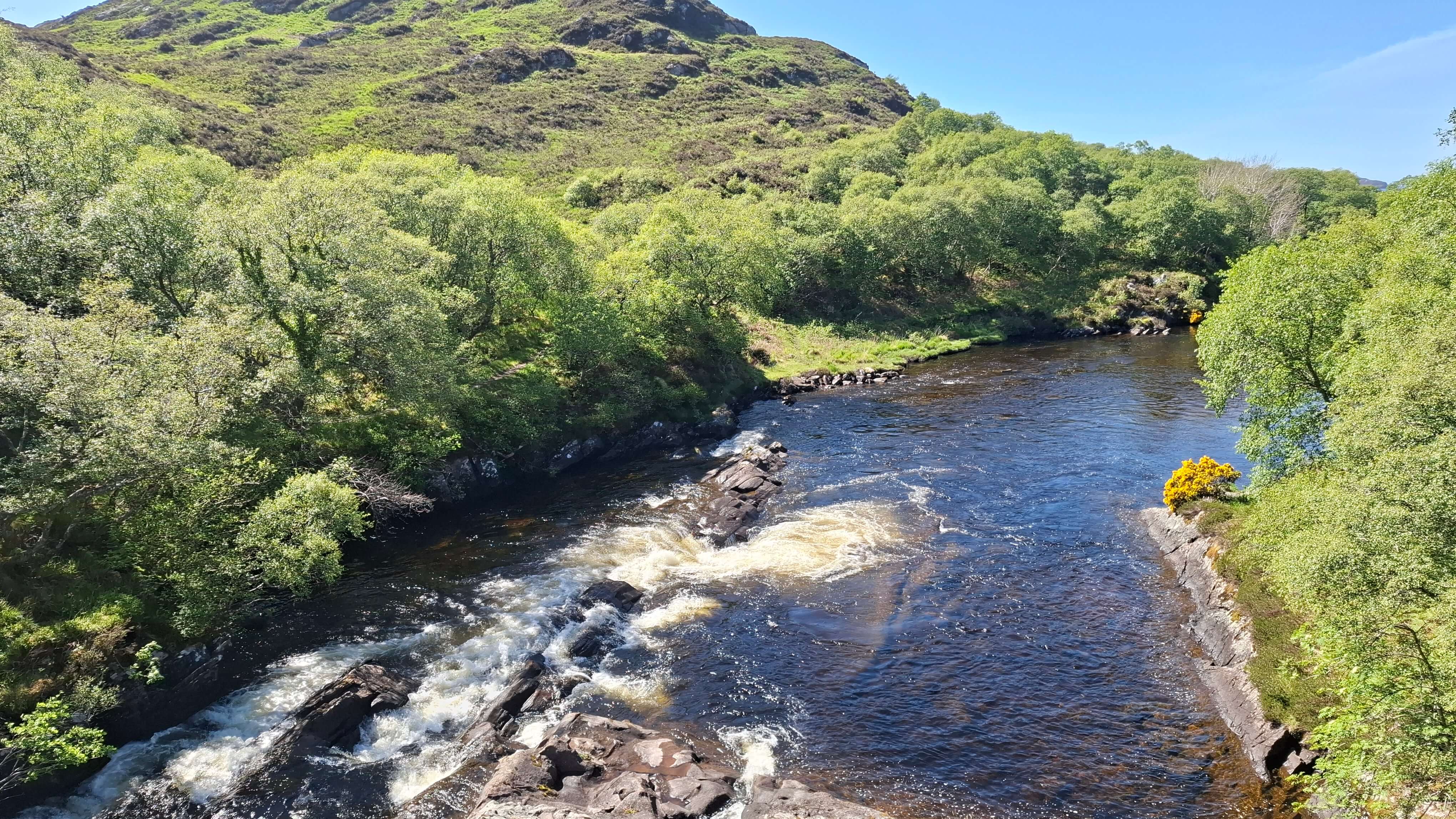 The narrow, twisting Drumbeg road
