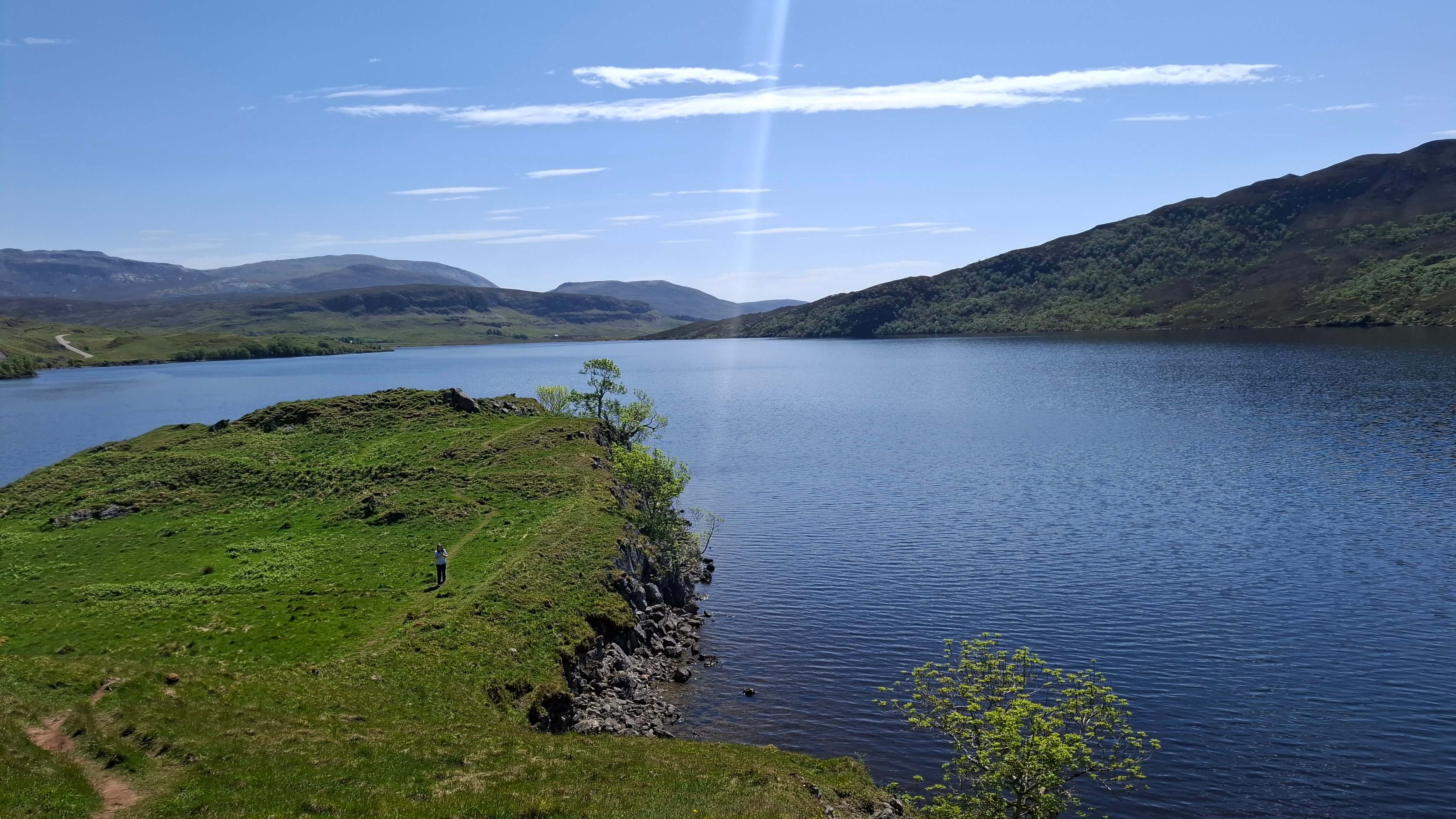 The castle reflected in the loch