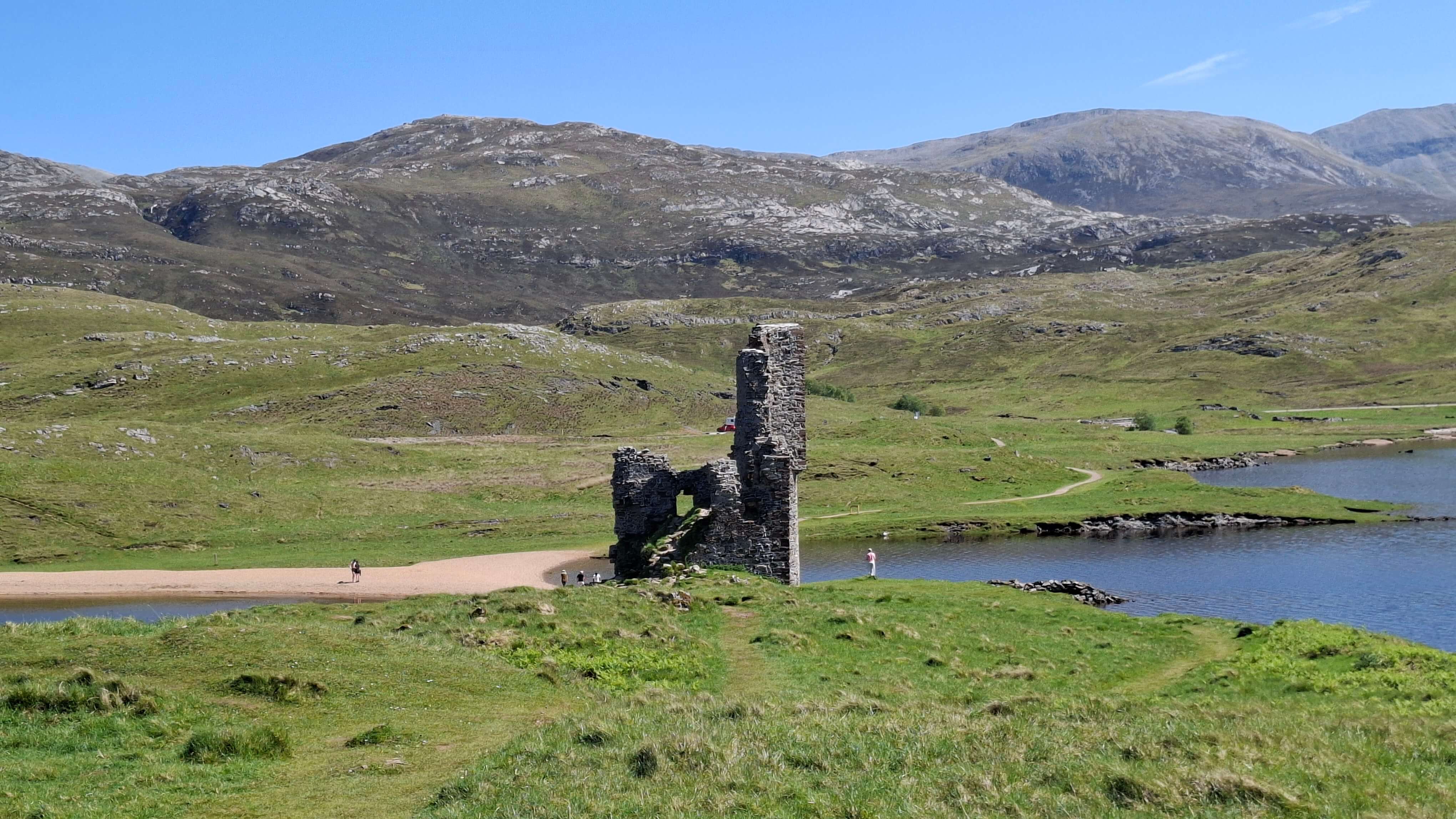 Sending the drone up over Ardvreck