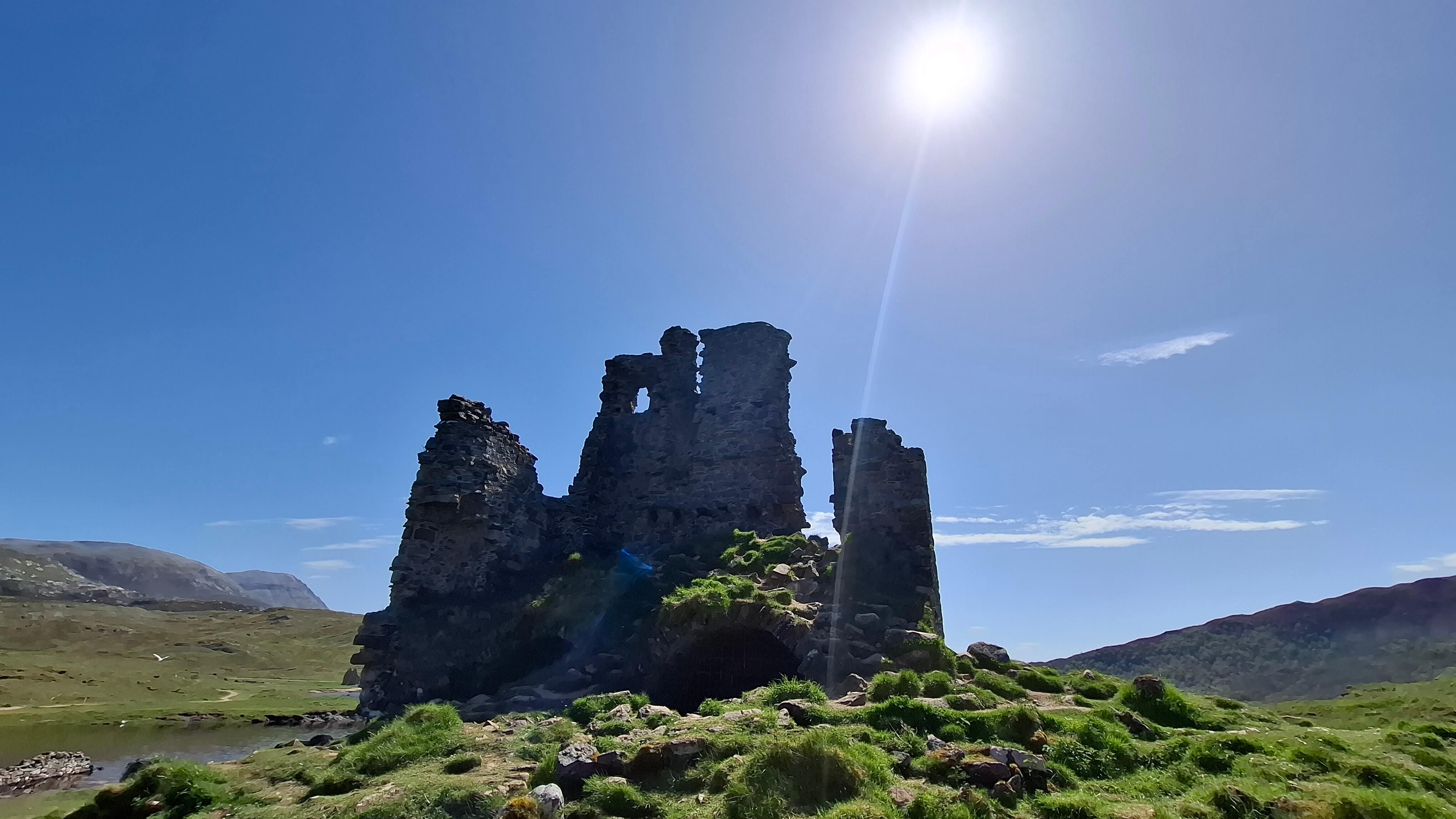 Aerial footage of the ruins