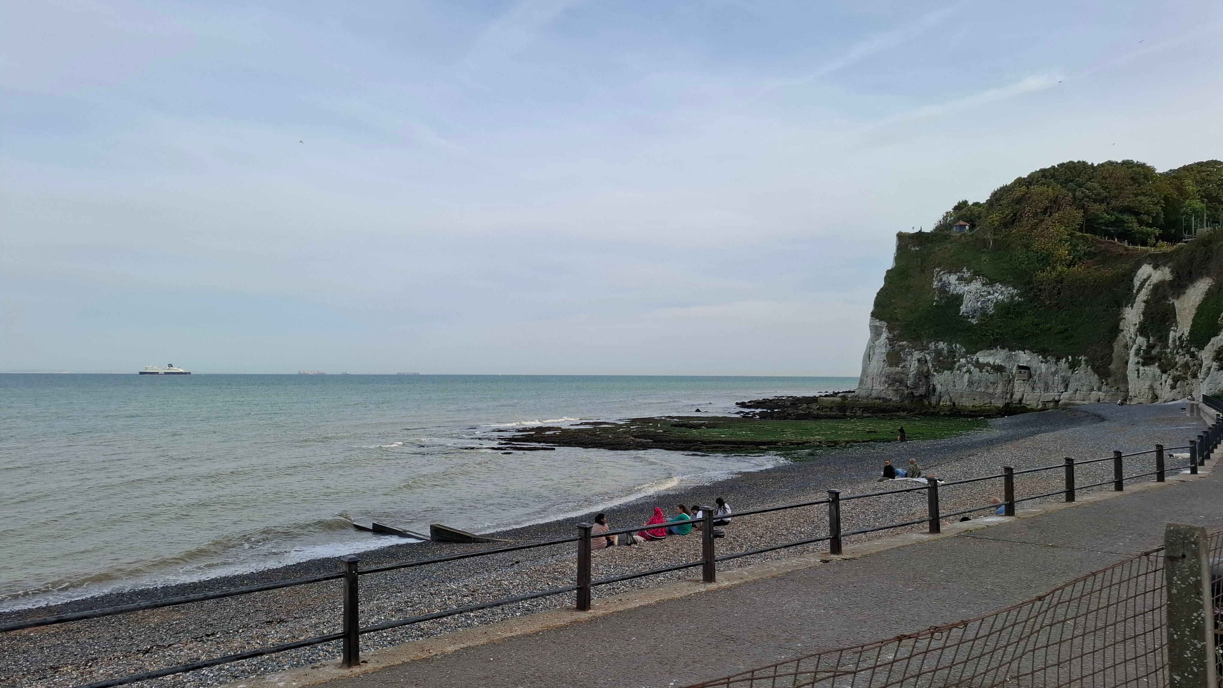 Looking out from The Coastguard towards the beach
