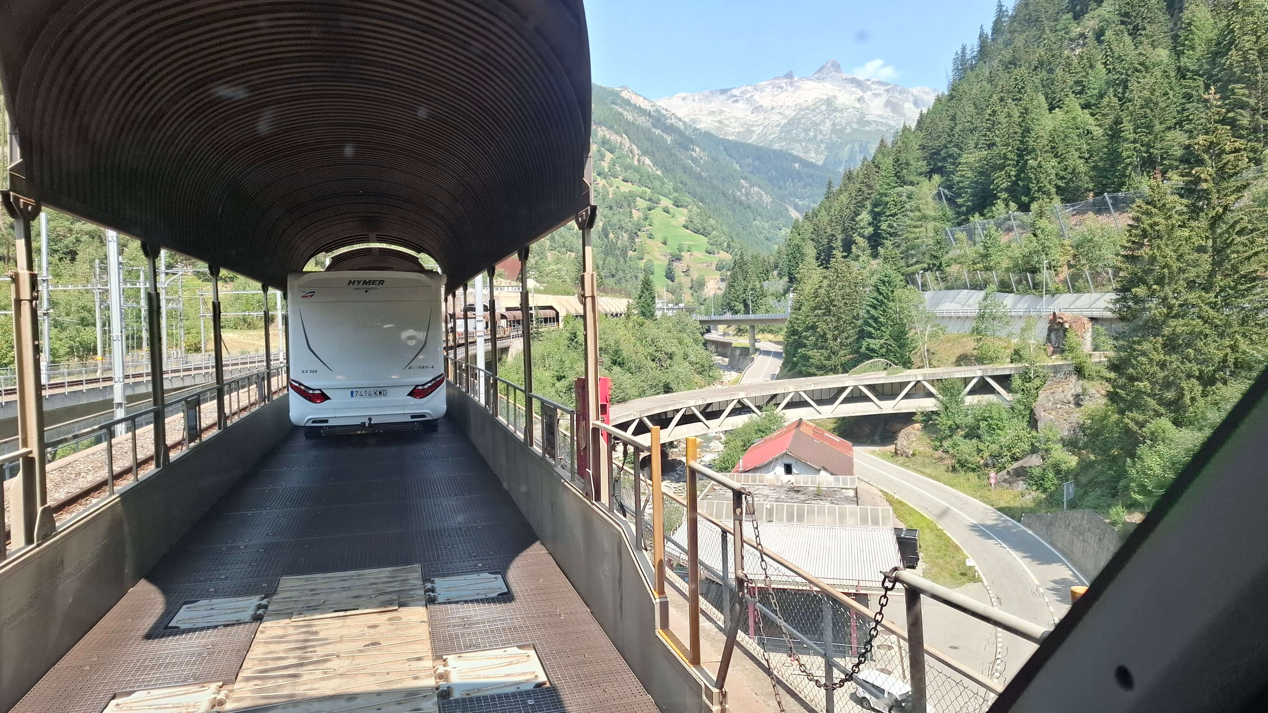 Boarding the car train