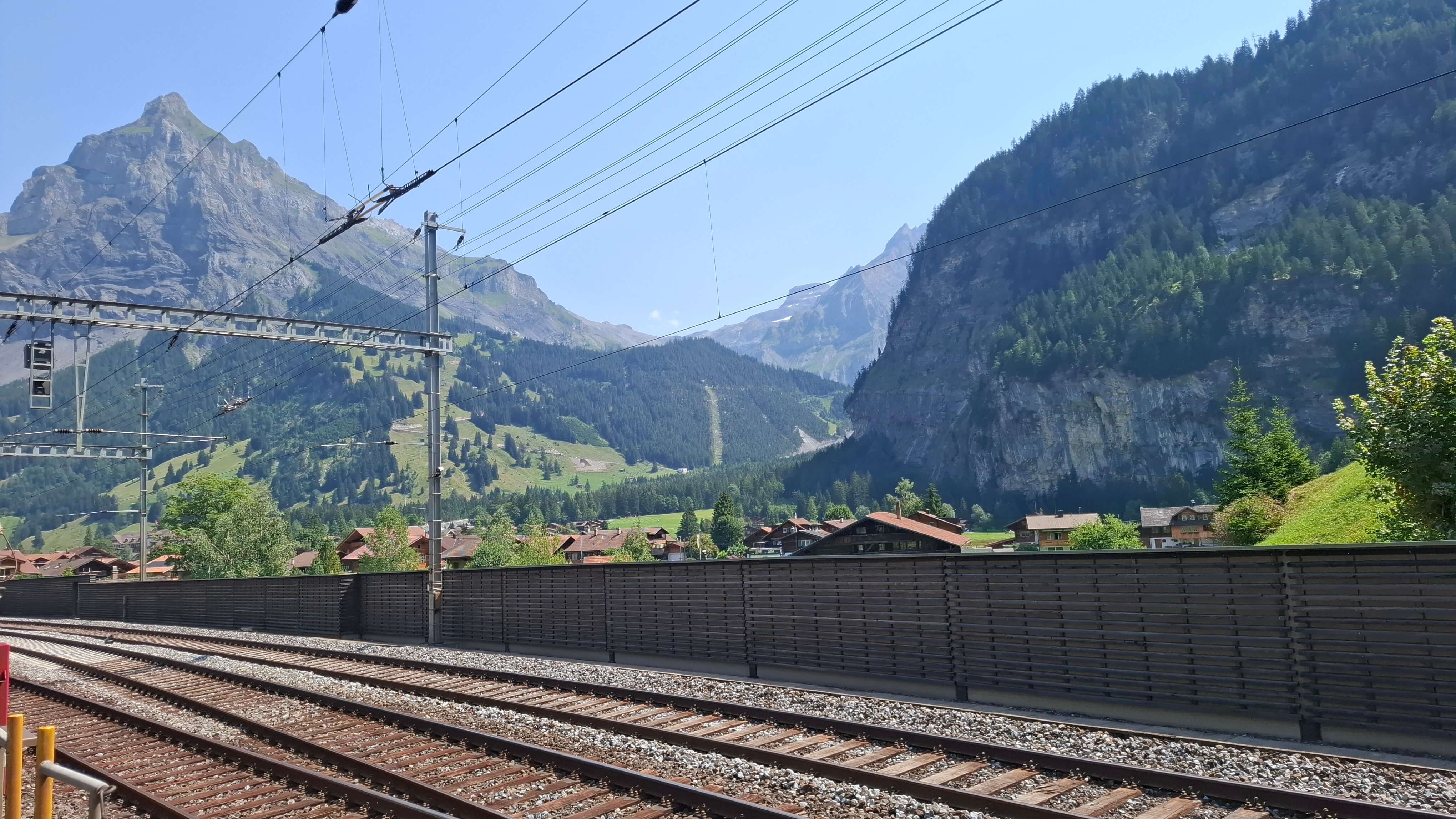 Descending after the mountain tunnel