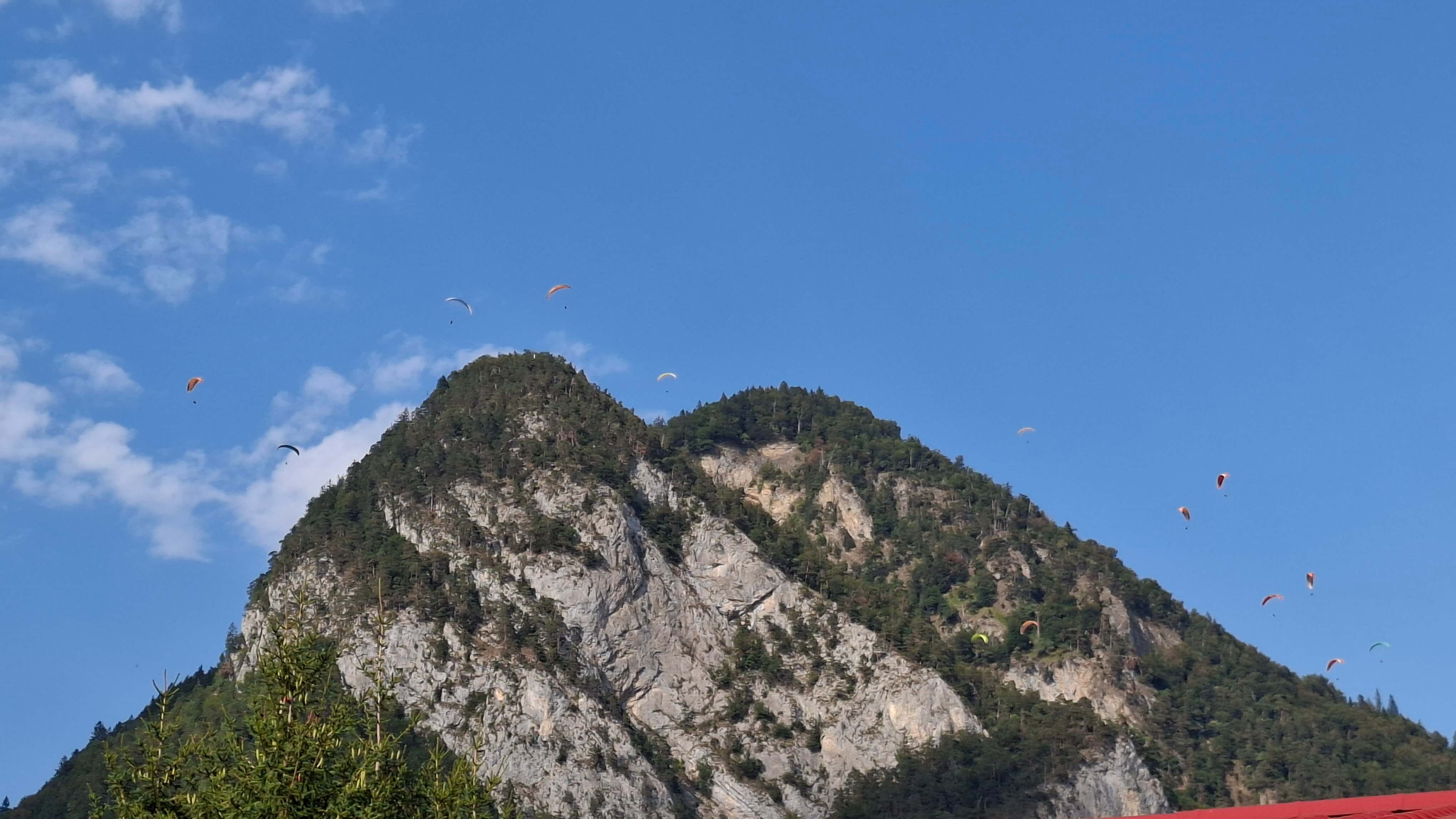 Mountain view from pitch