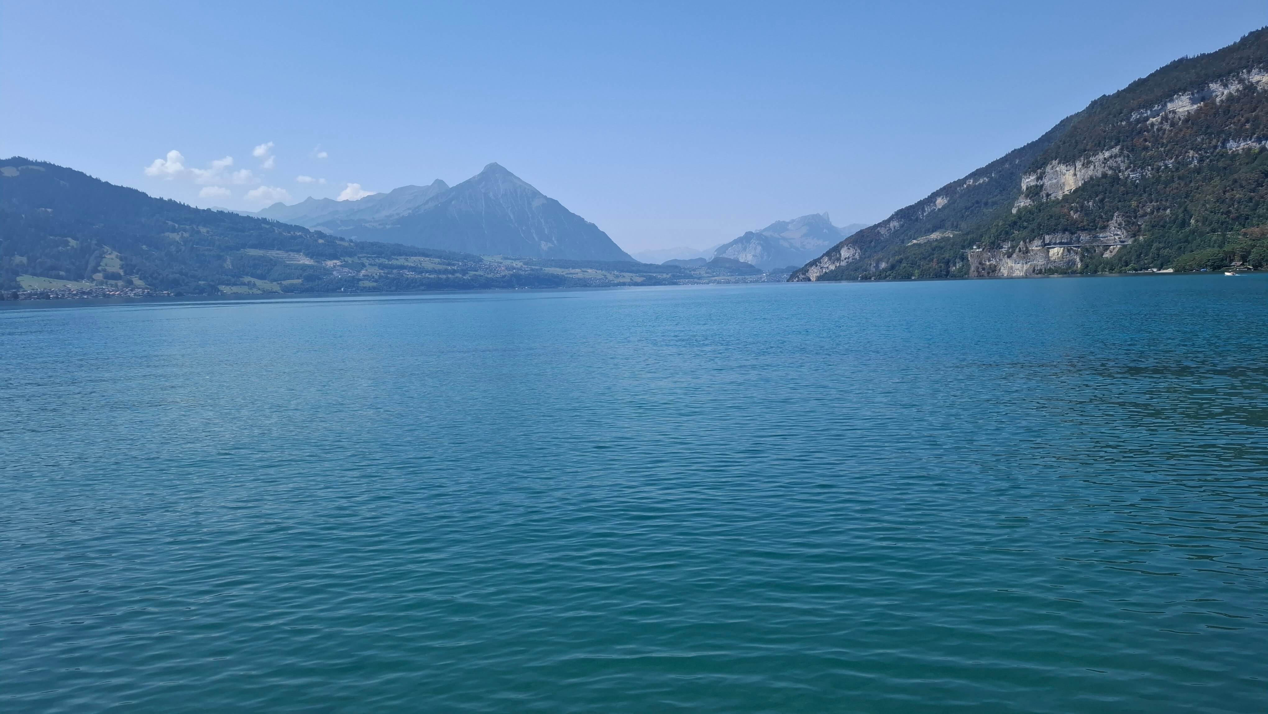 Floating and swimming in Lake Thun