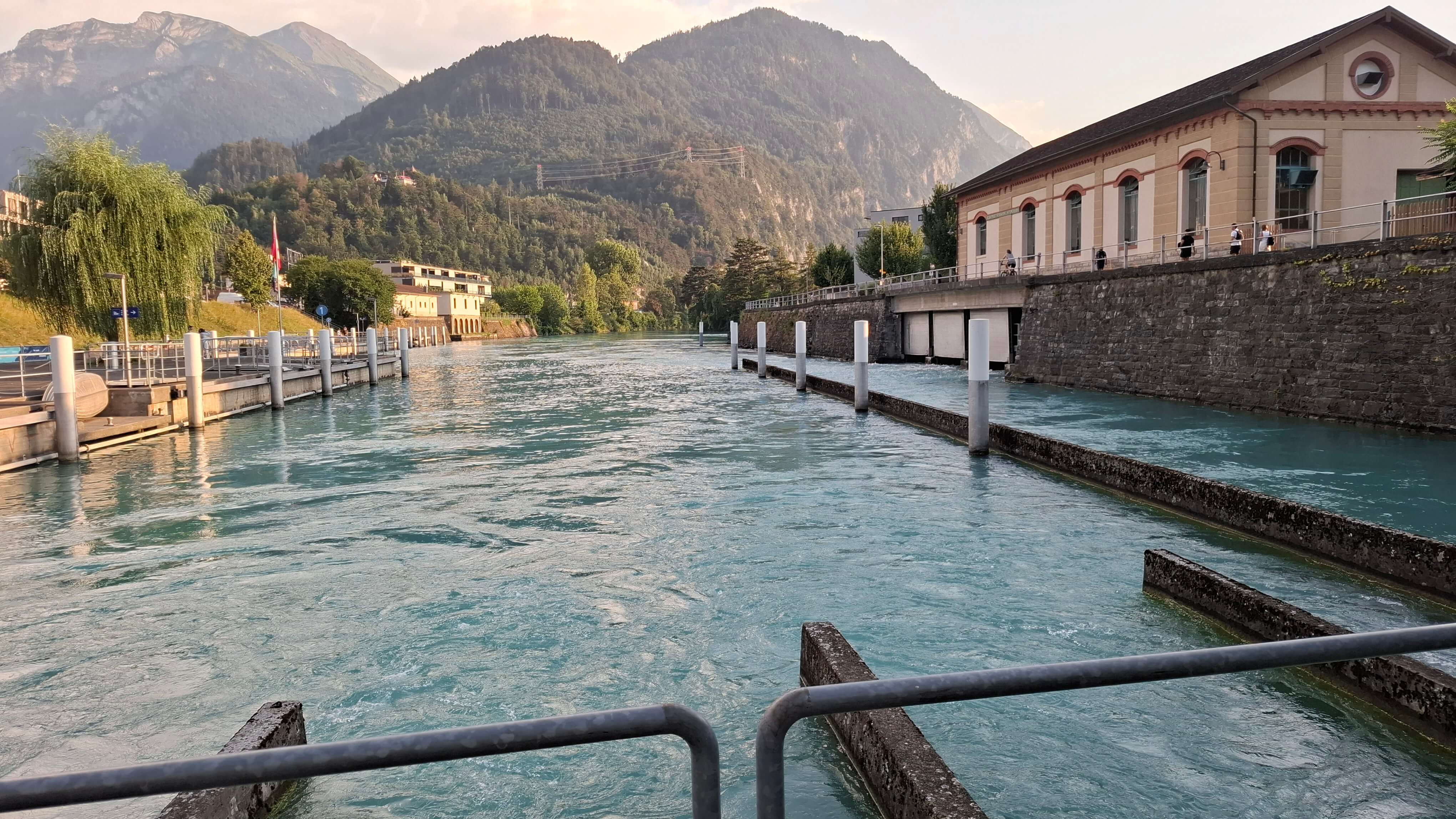 Evening river spot in Interlaken