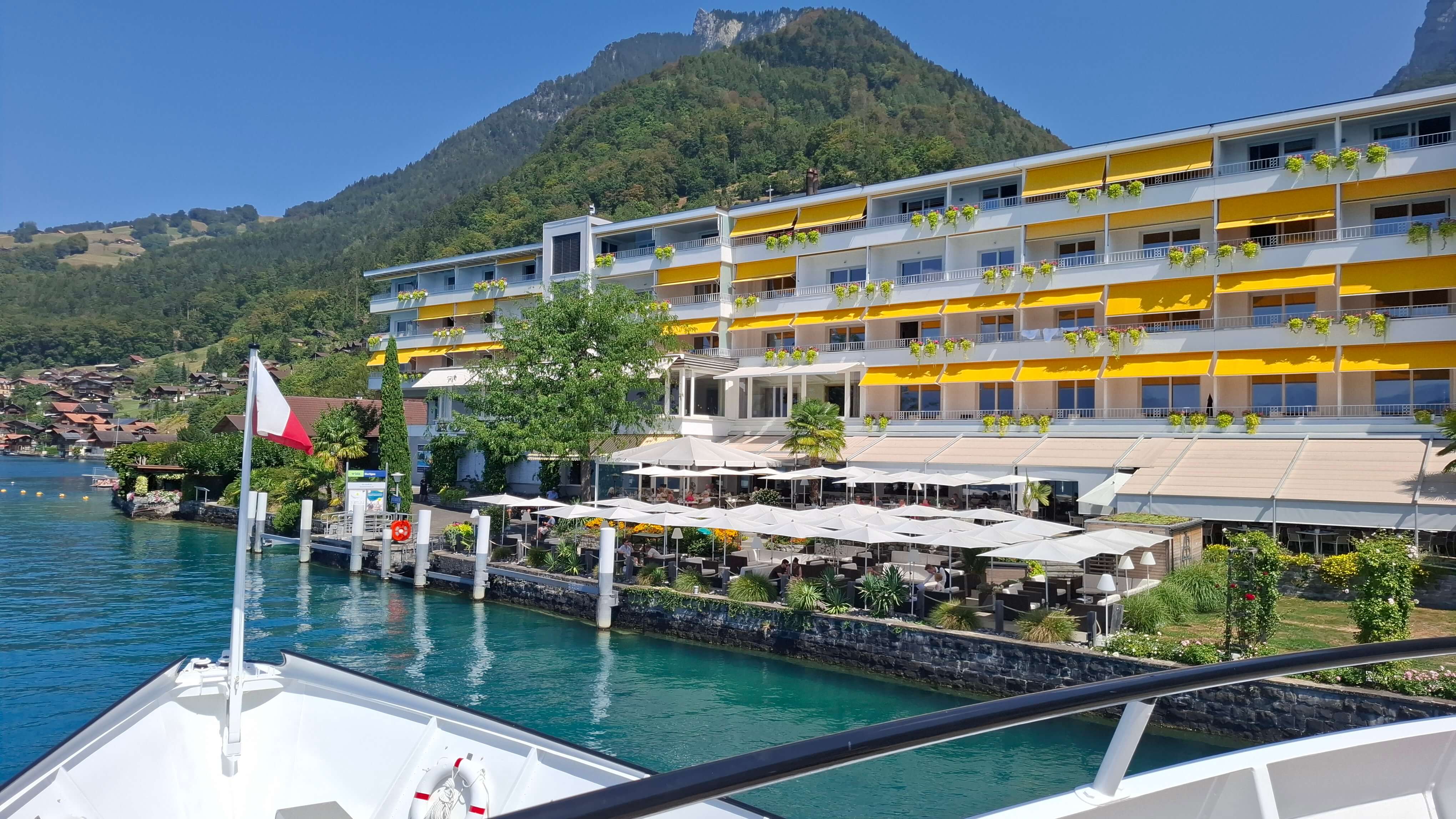 Boarding the boat to Spiez
