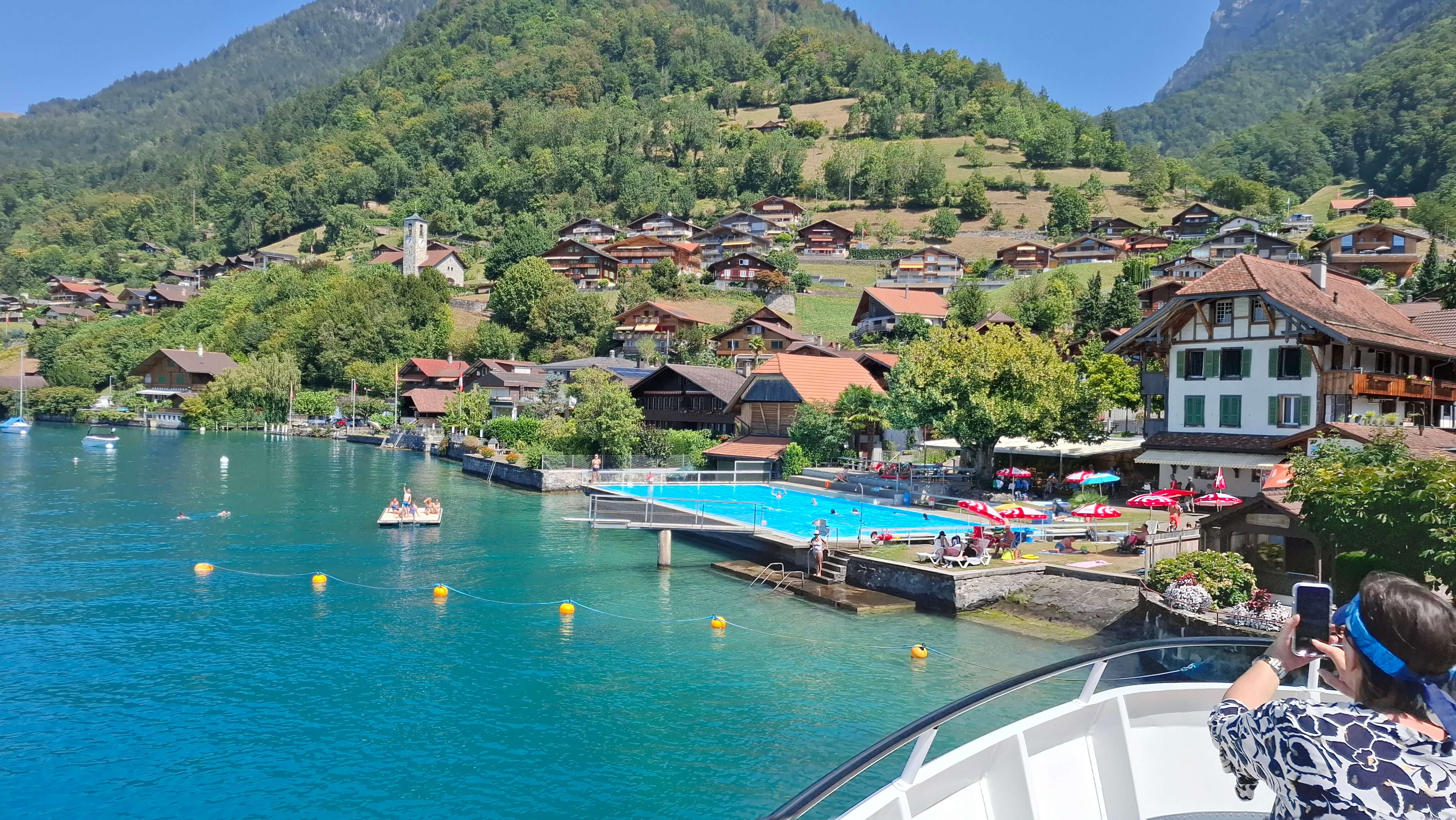 Top deck views on Lake Thun