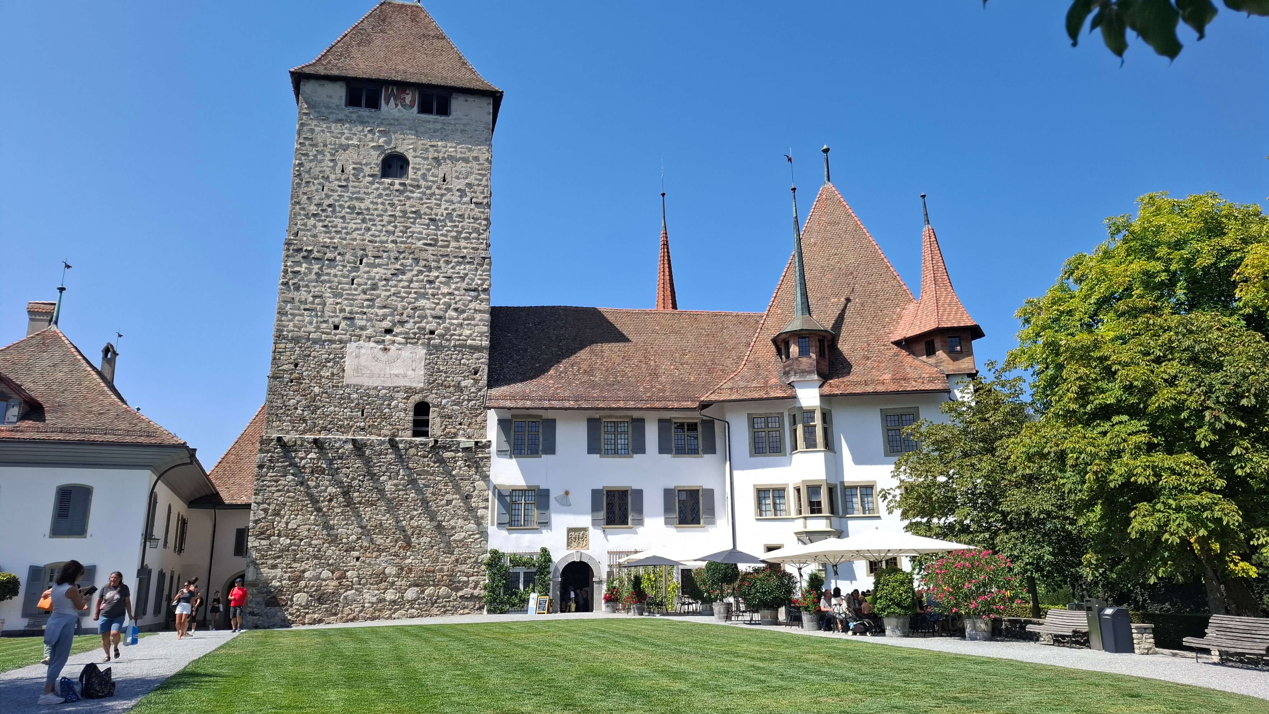 Spiez town and historic architecture