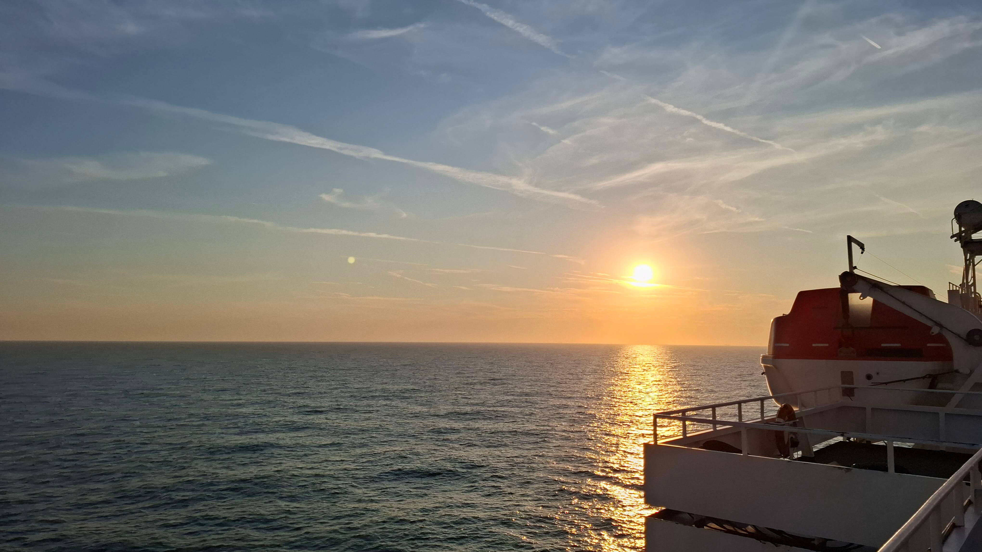 Sunrise from the ferry window