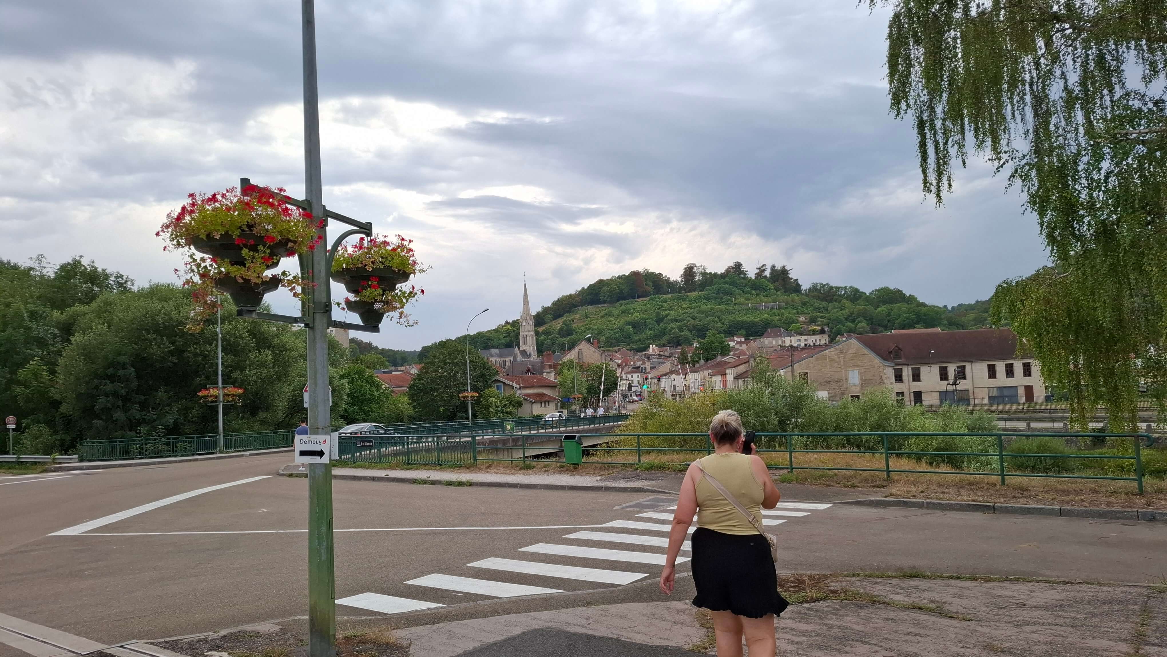 Joinville&rsquo;s church, hillside and rooftops