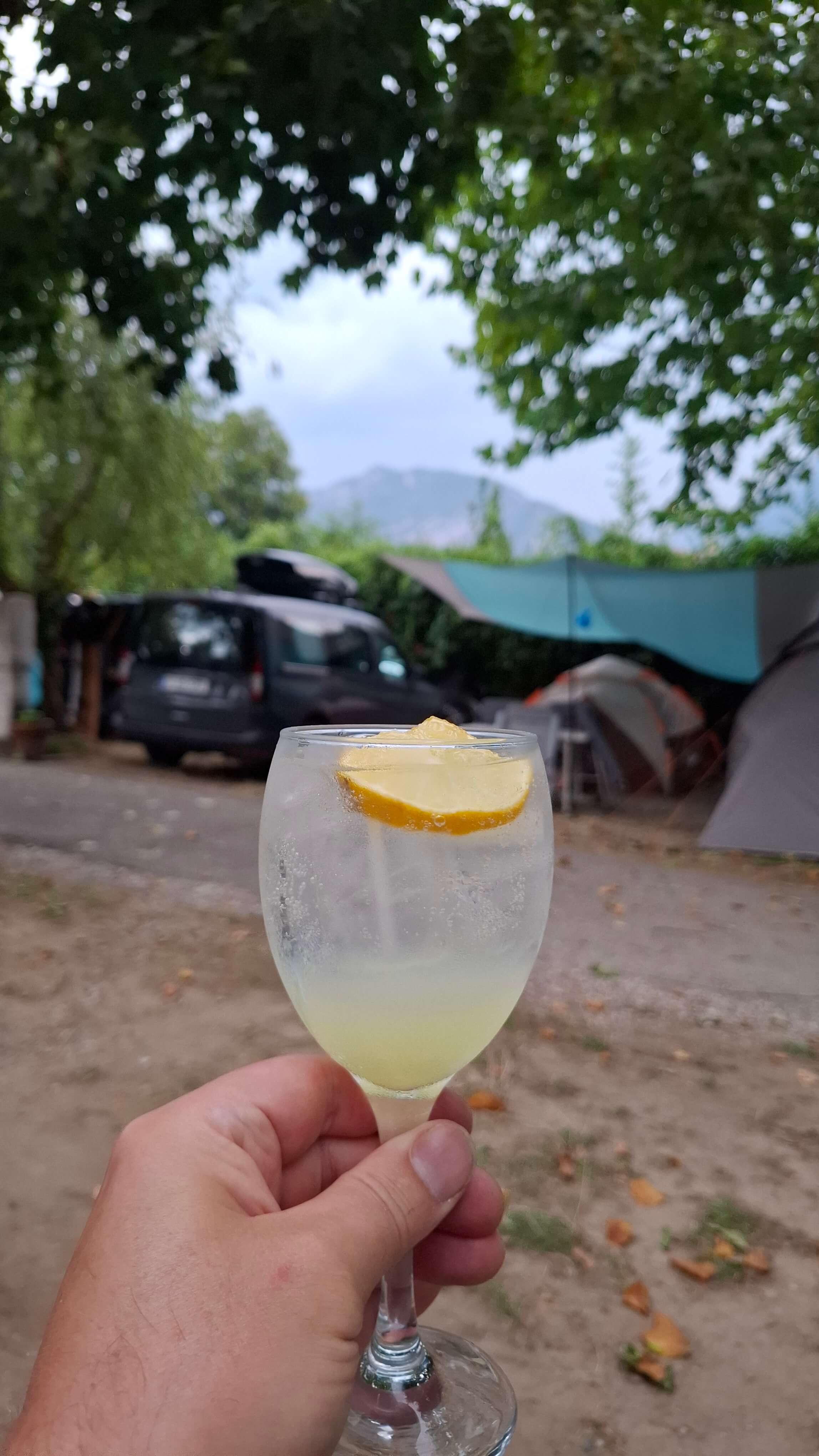 A Limoncello while the storm raged