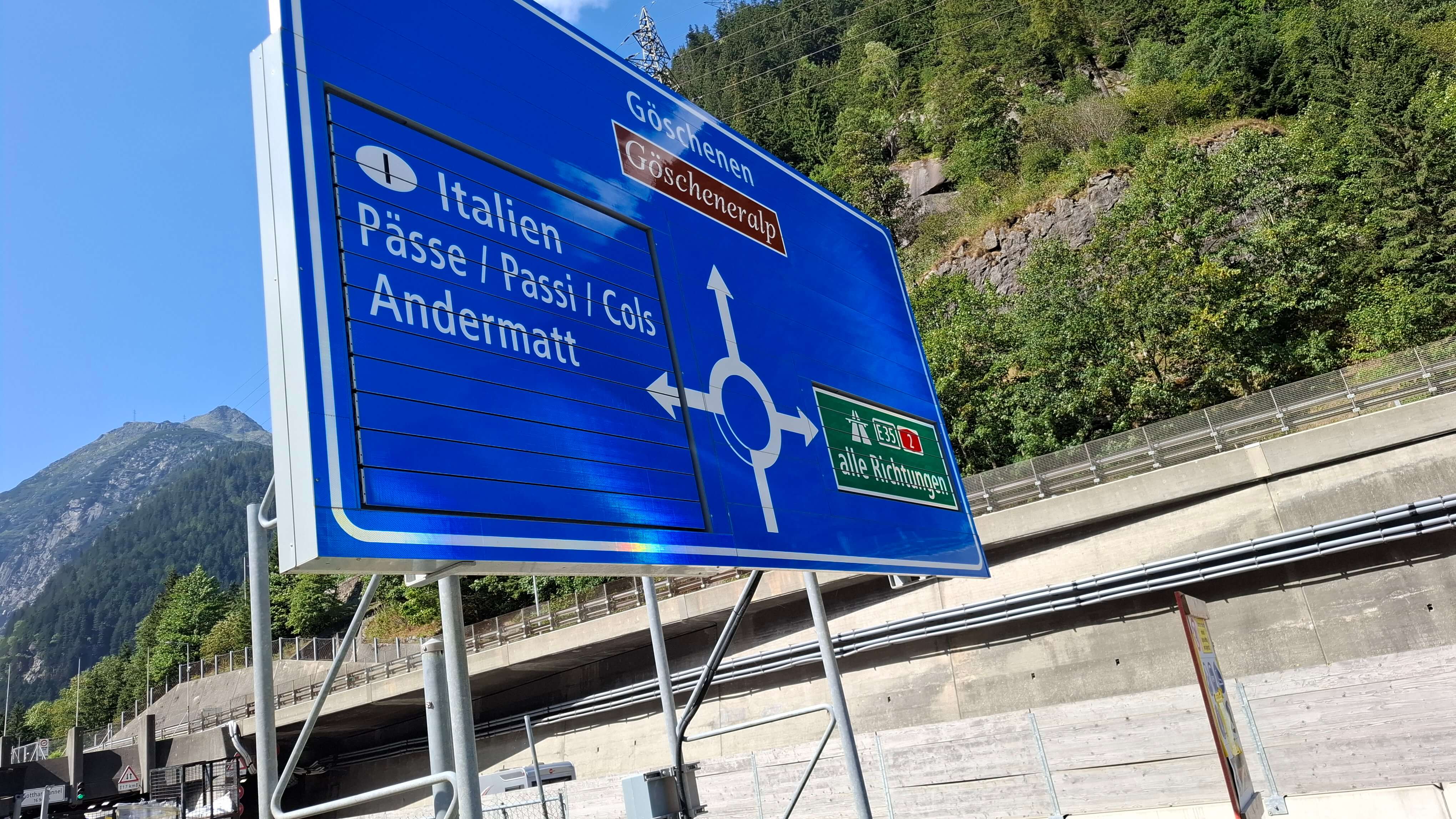 Approaching Gotthard Tunnel entrance