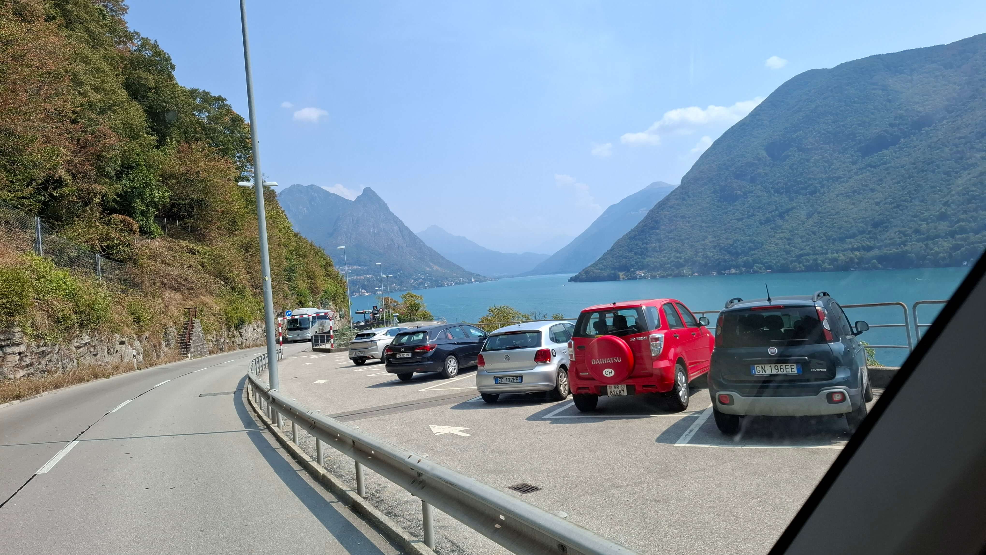 Driving into Italy towards Lake Como