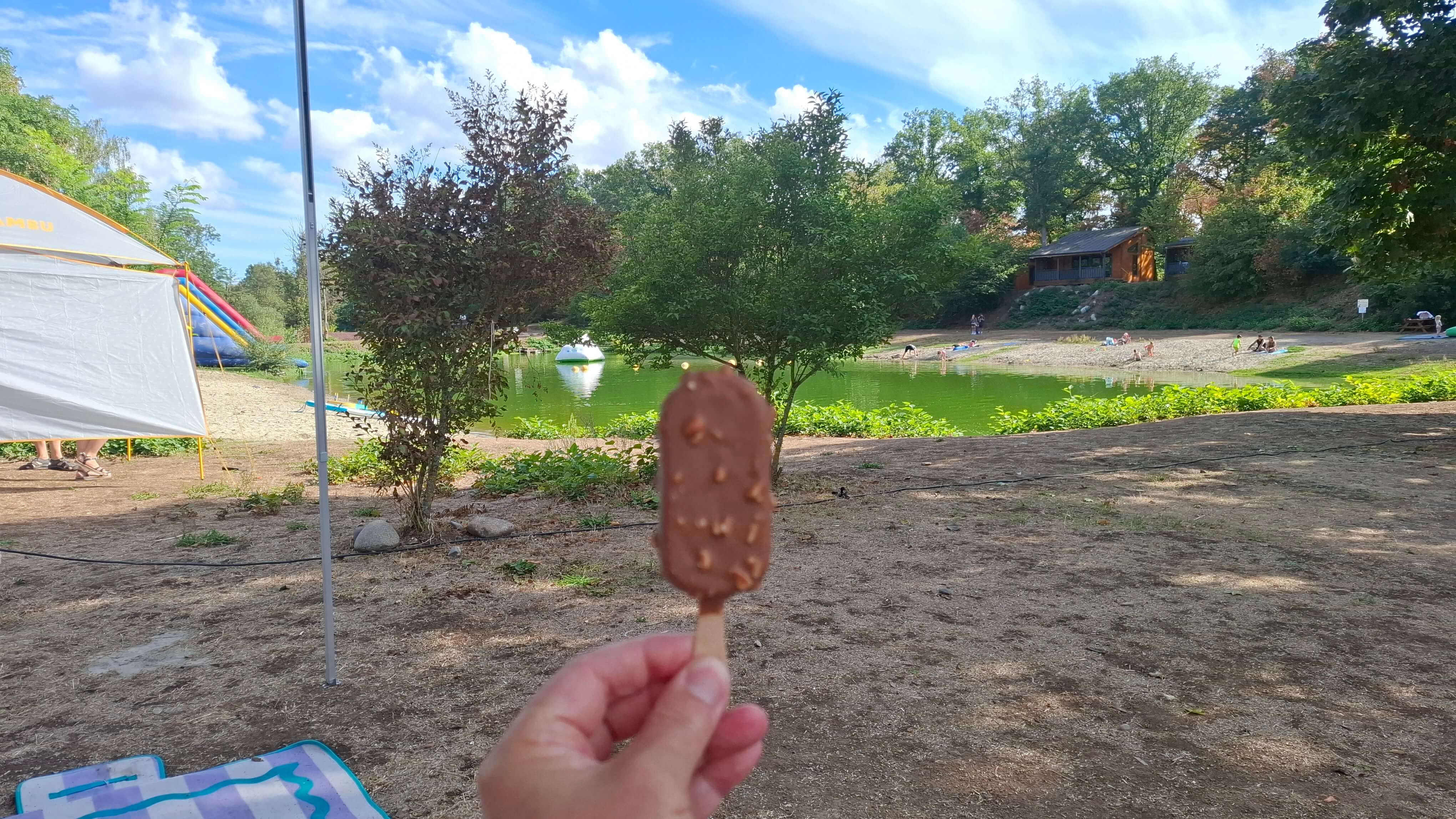 Campsite lakeside view