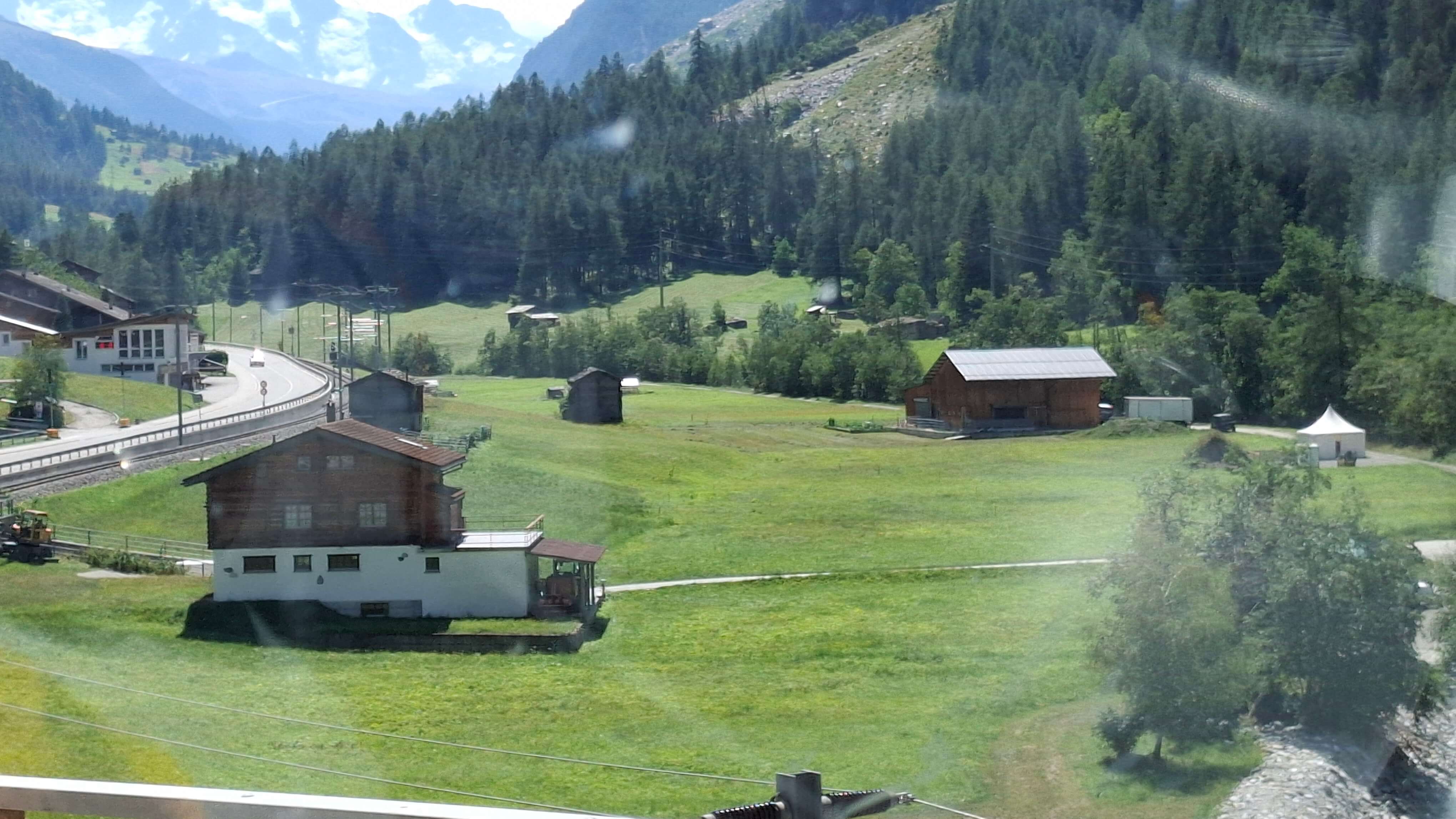 Driving down into Martigny valley