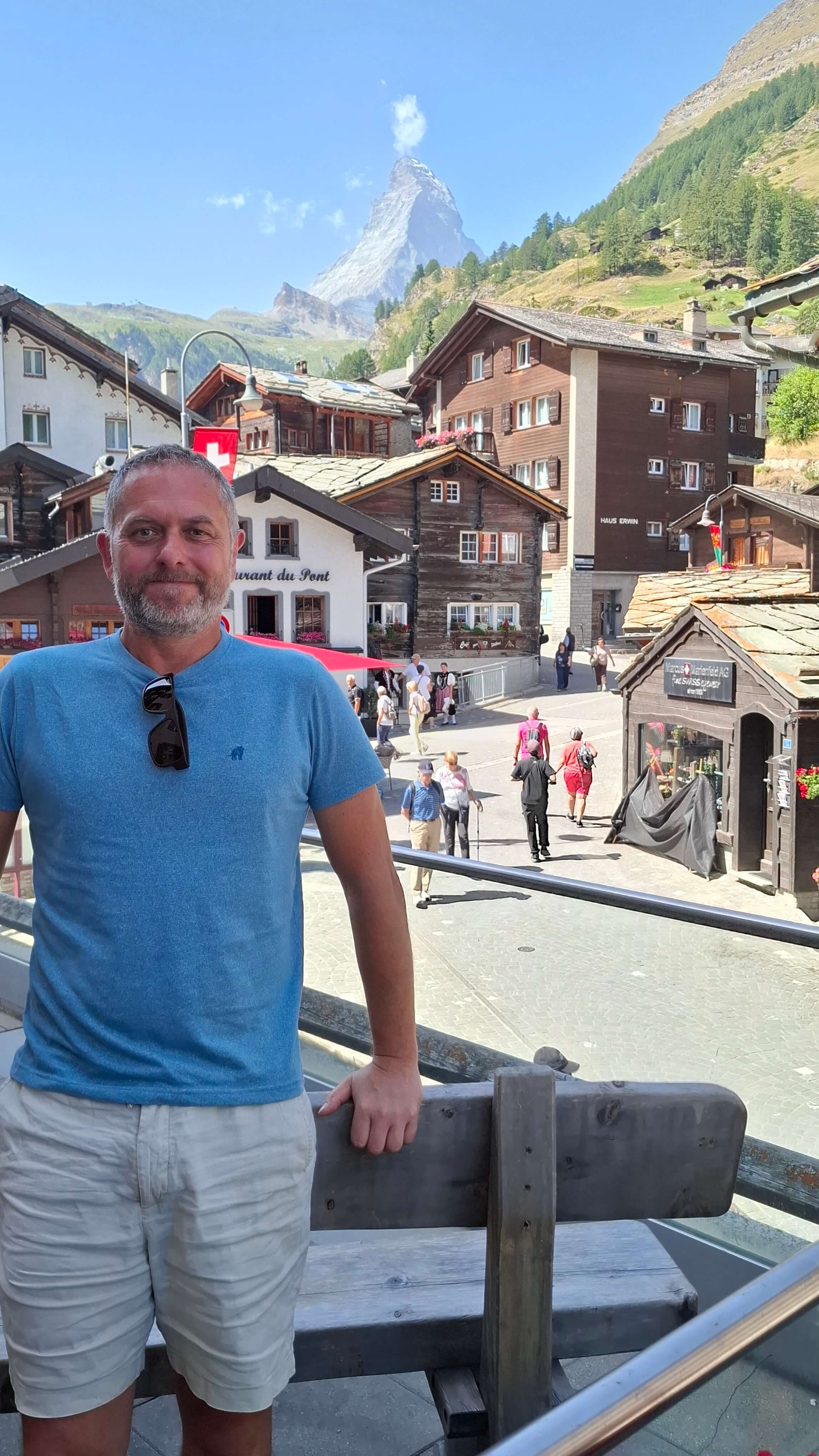 Swiss music festival in Zermatt streets