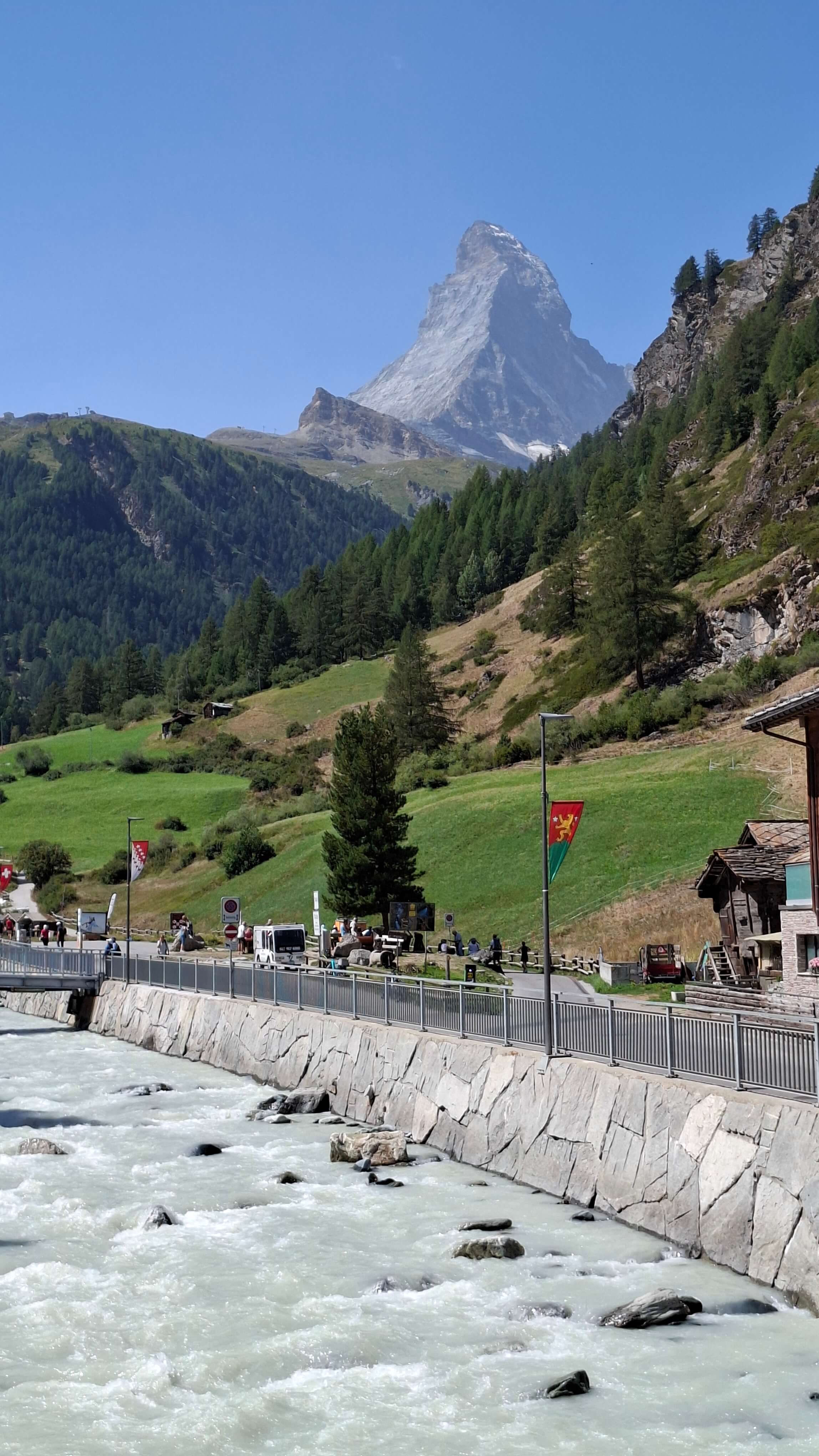 Zermatt street views near pub