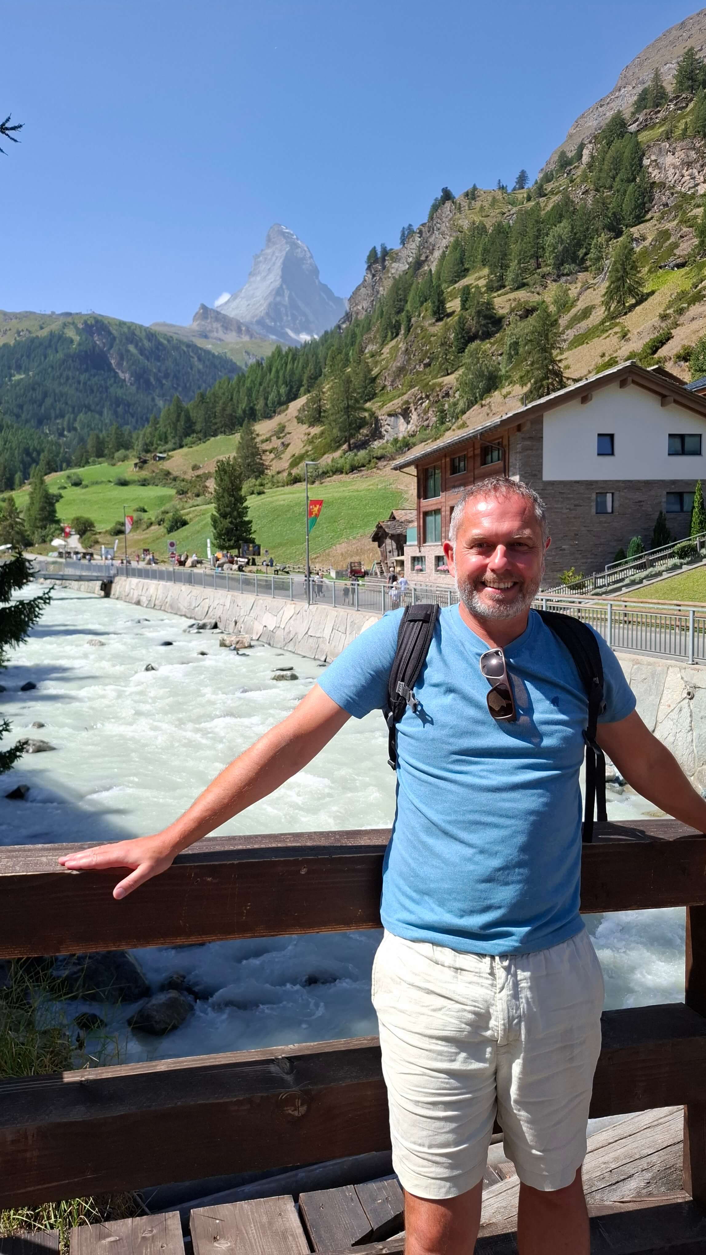 Enjoying drinks in Zermatt