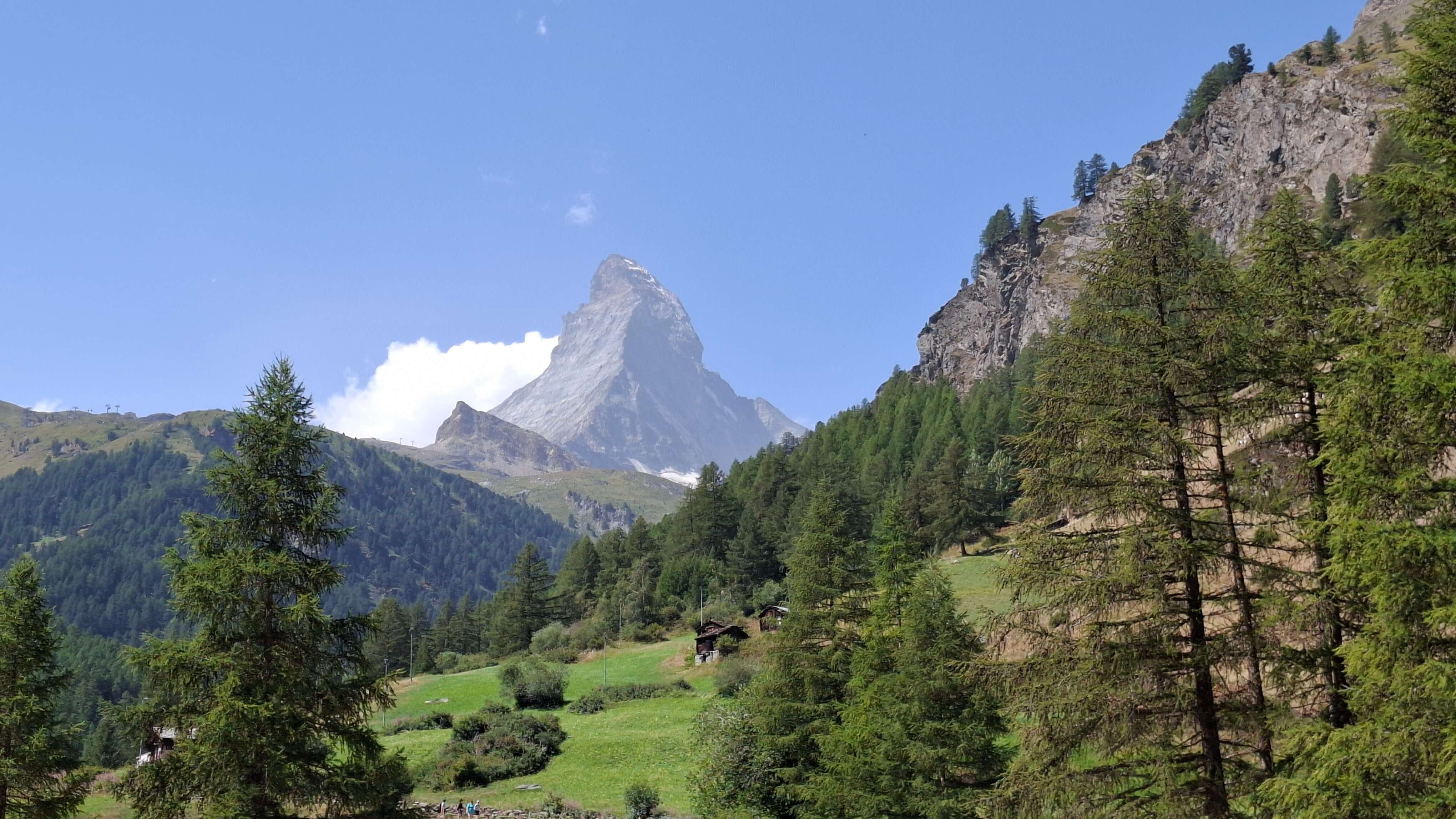Enjoying lunch overlooking the Matterhorn