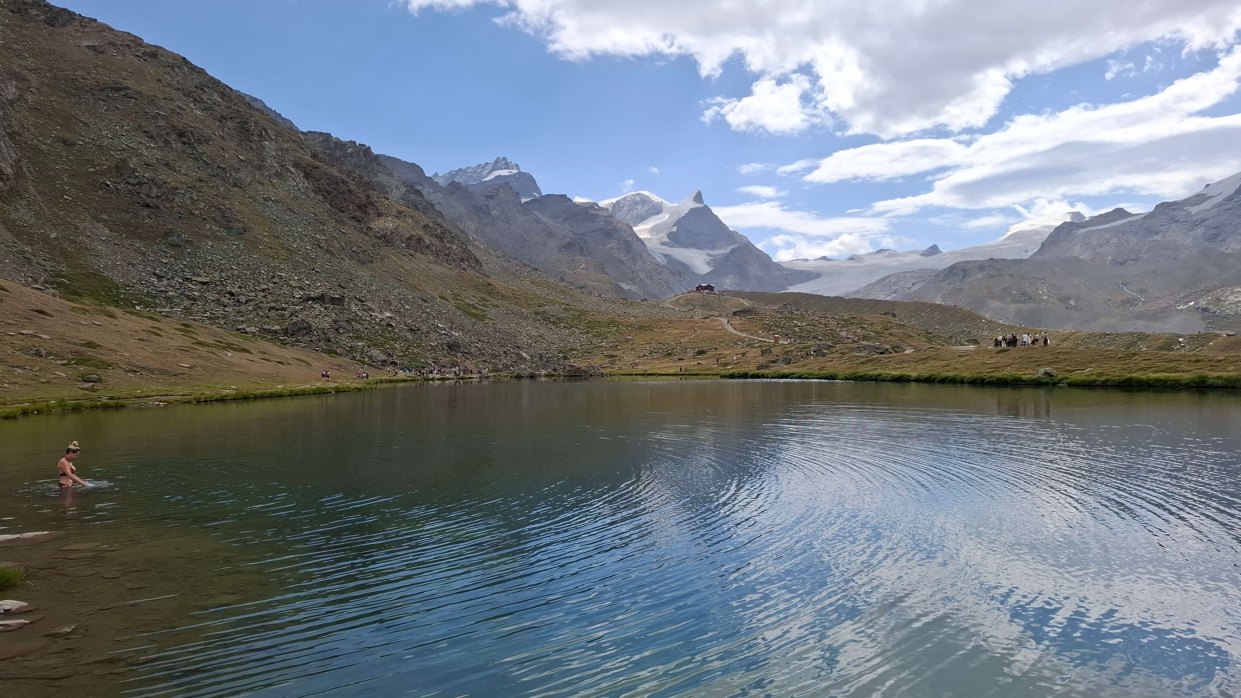 Trail views high in the Alps