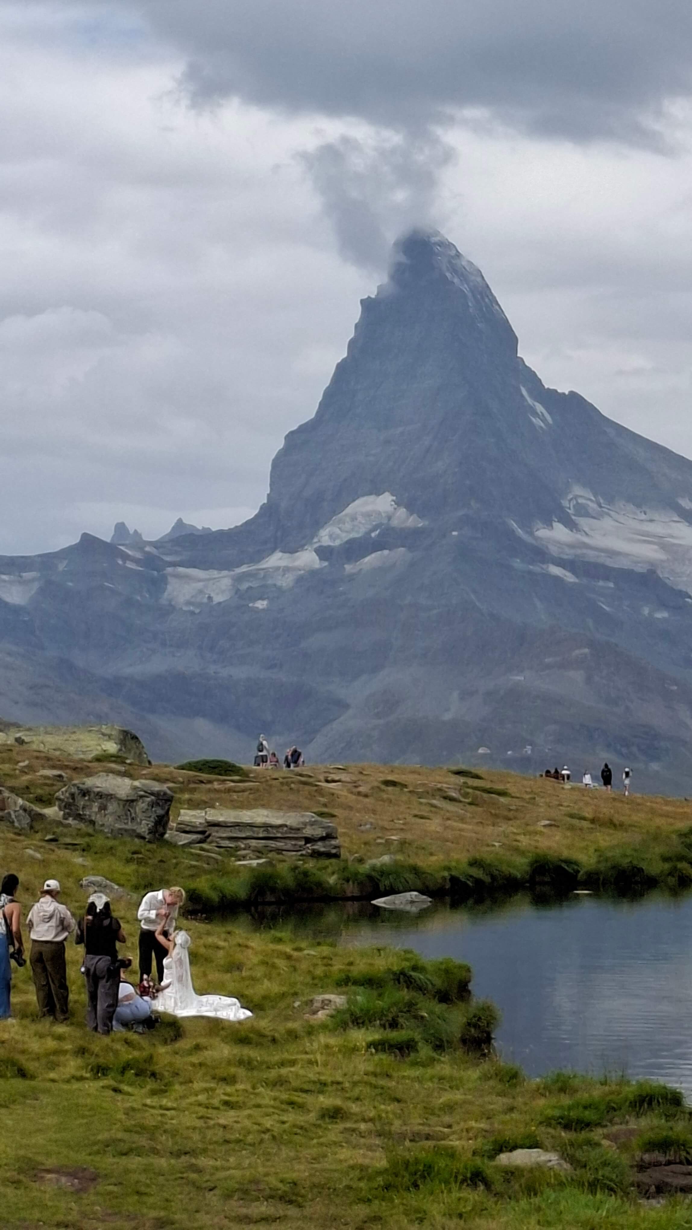 Matterhorn backdrop along the path