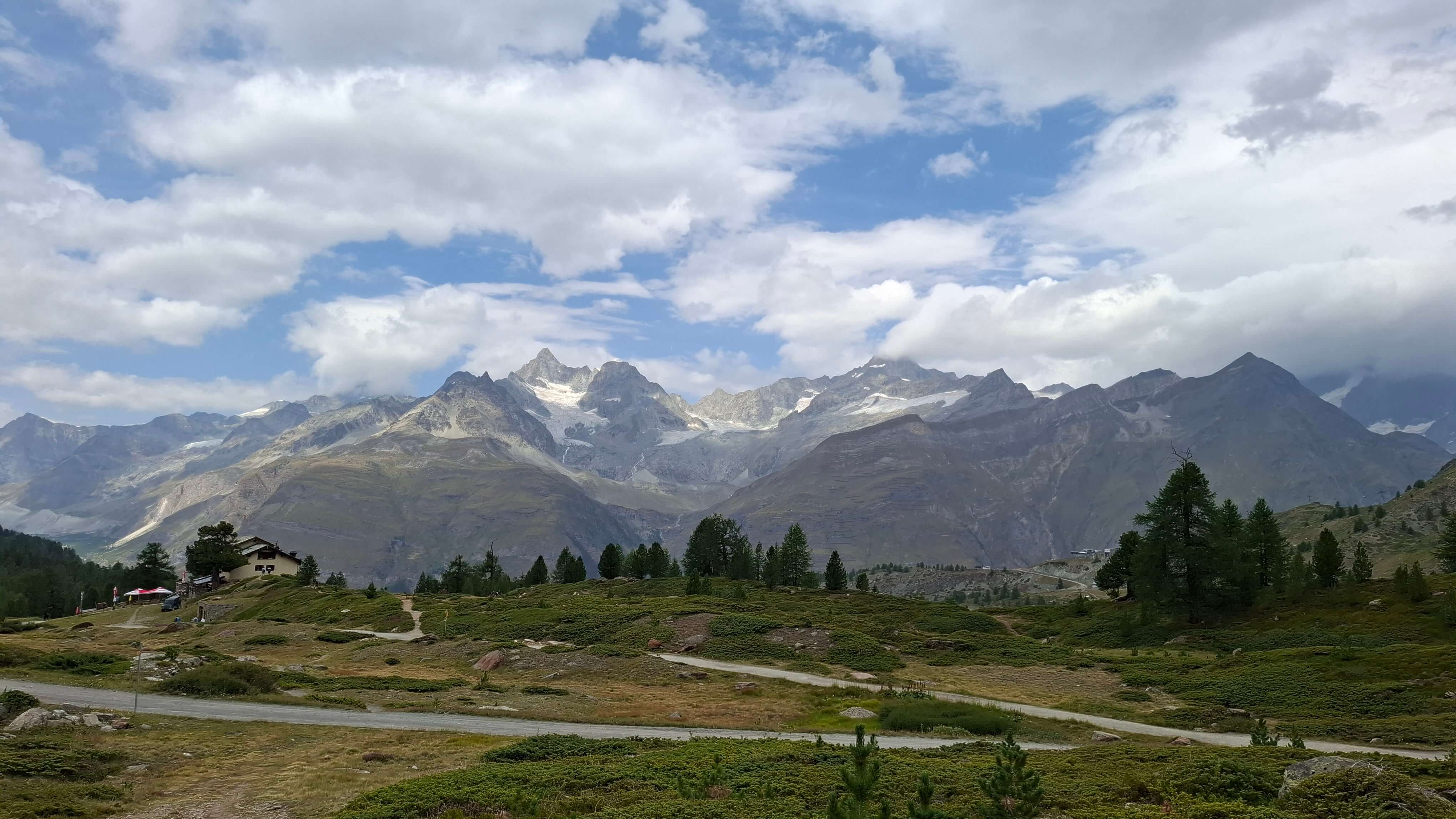 Glacial valley below