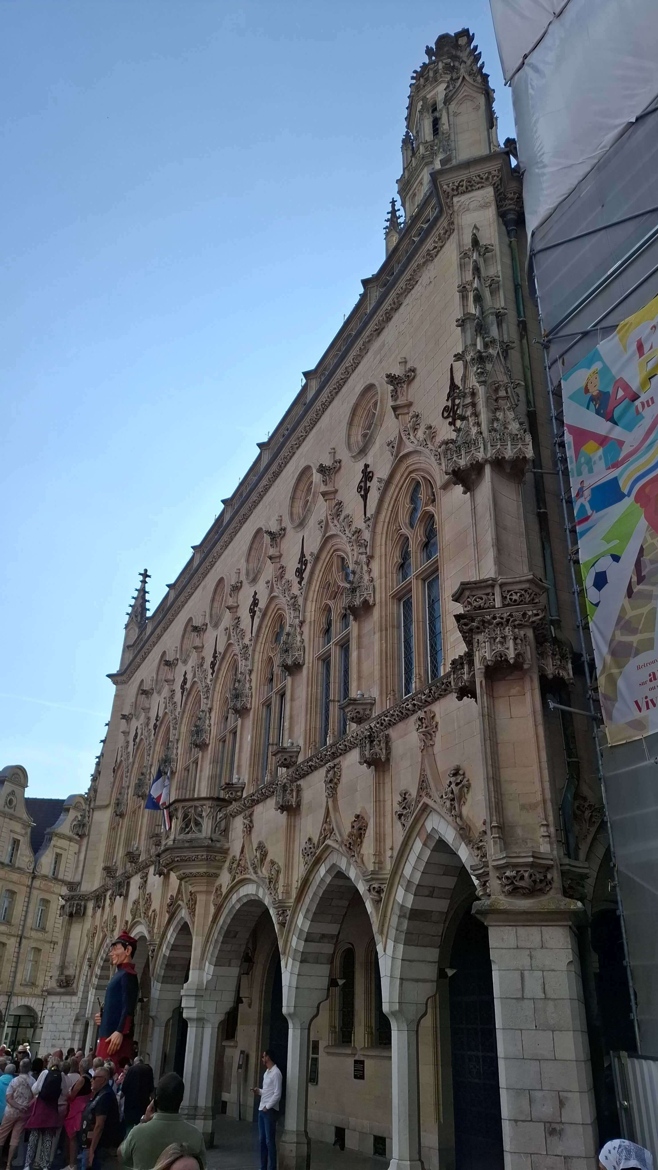 Market stalls and Grand Place