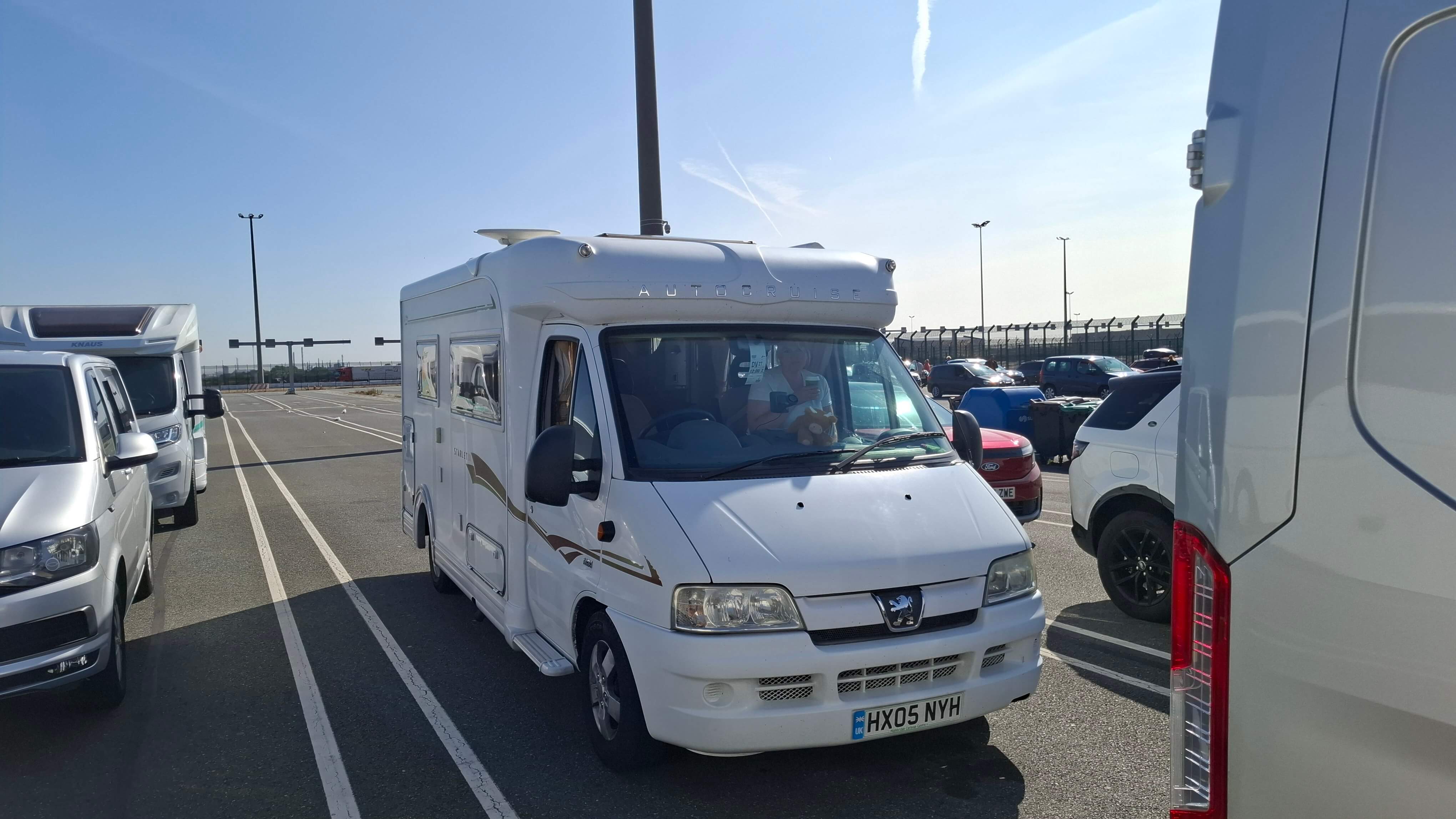 Packing up the van at Arras aire