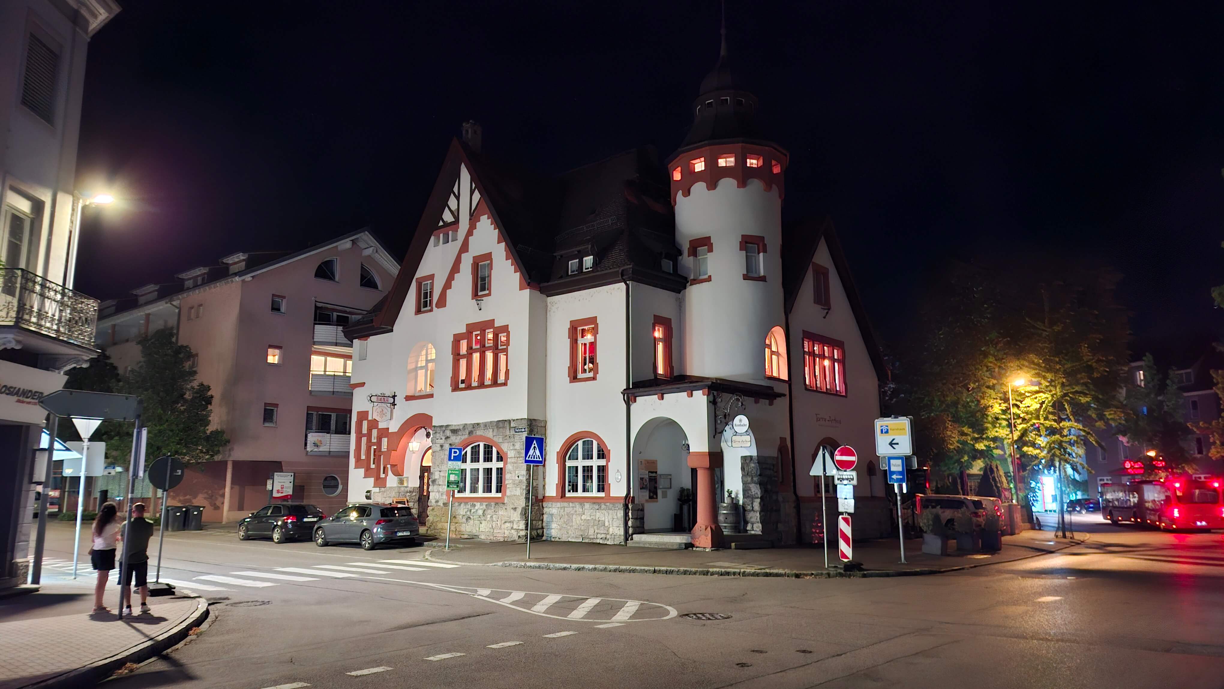 Late night return to Rhein Camping