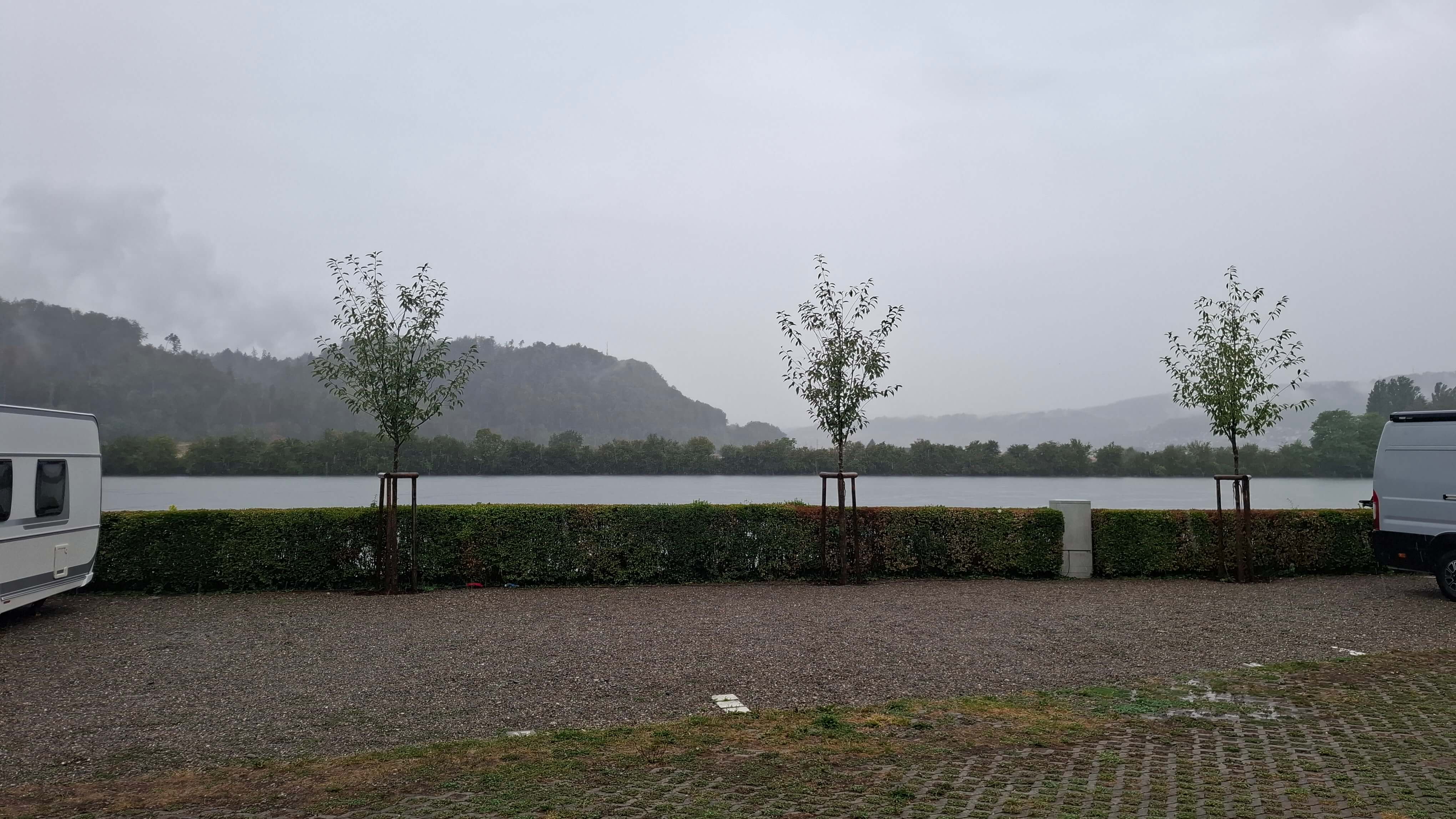 Rainy morning over the Rhine